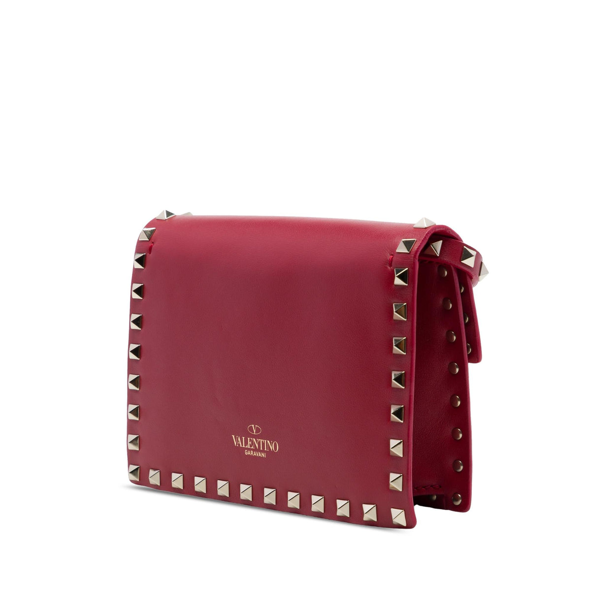 Valentino Calfskin Rockstud Buckled Flap Crossbody