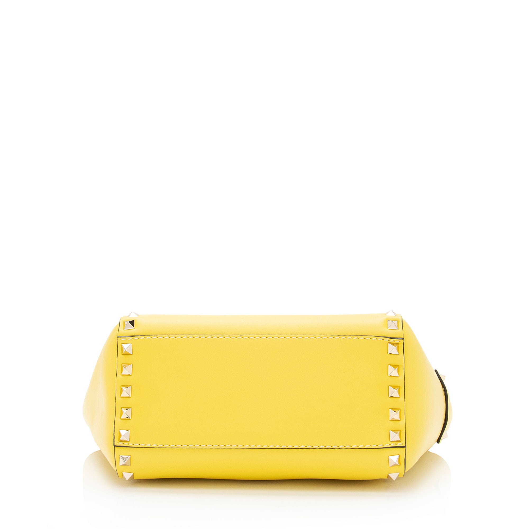 Valentino Calfskin Rockstud Double Handle Mini Tote (SHF-8c9L8s)