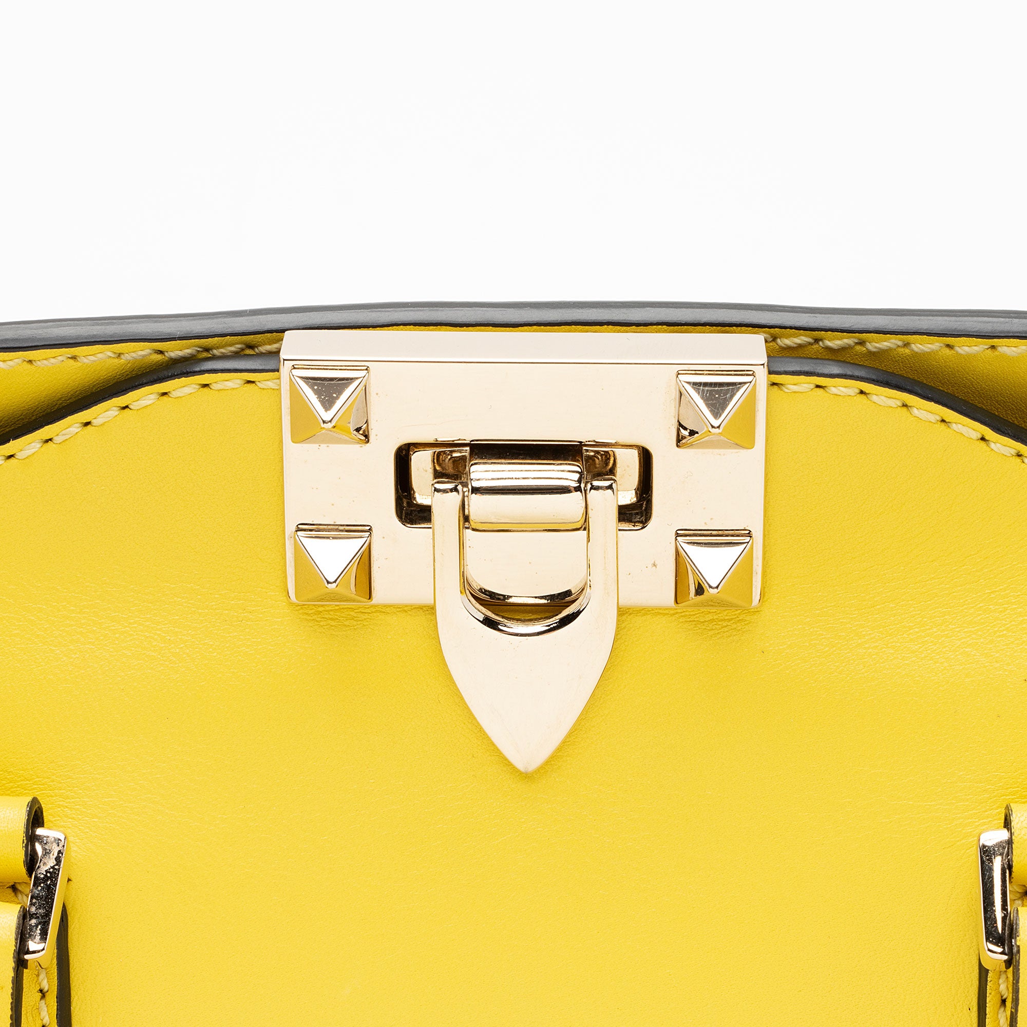 Valentino Calfskin Rockstud Double Handle Mini Tote (SHF-8c9L8s)