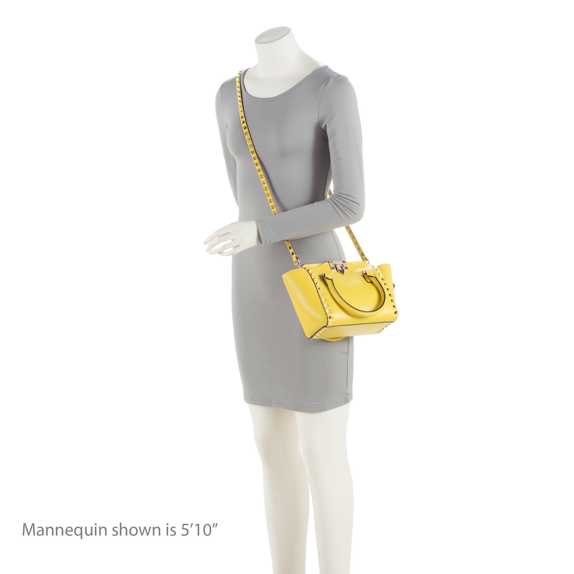 Valentino Calfskin Rockstud Double Handle Mini Tote (SHF-8c9L8s)