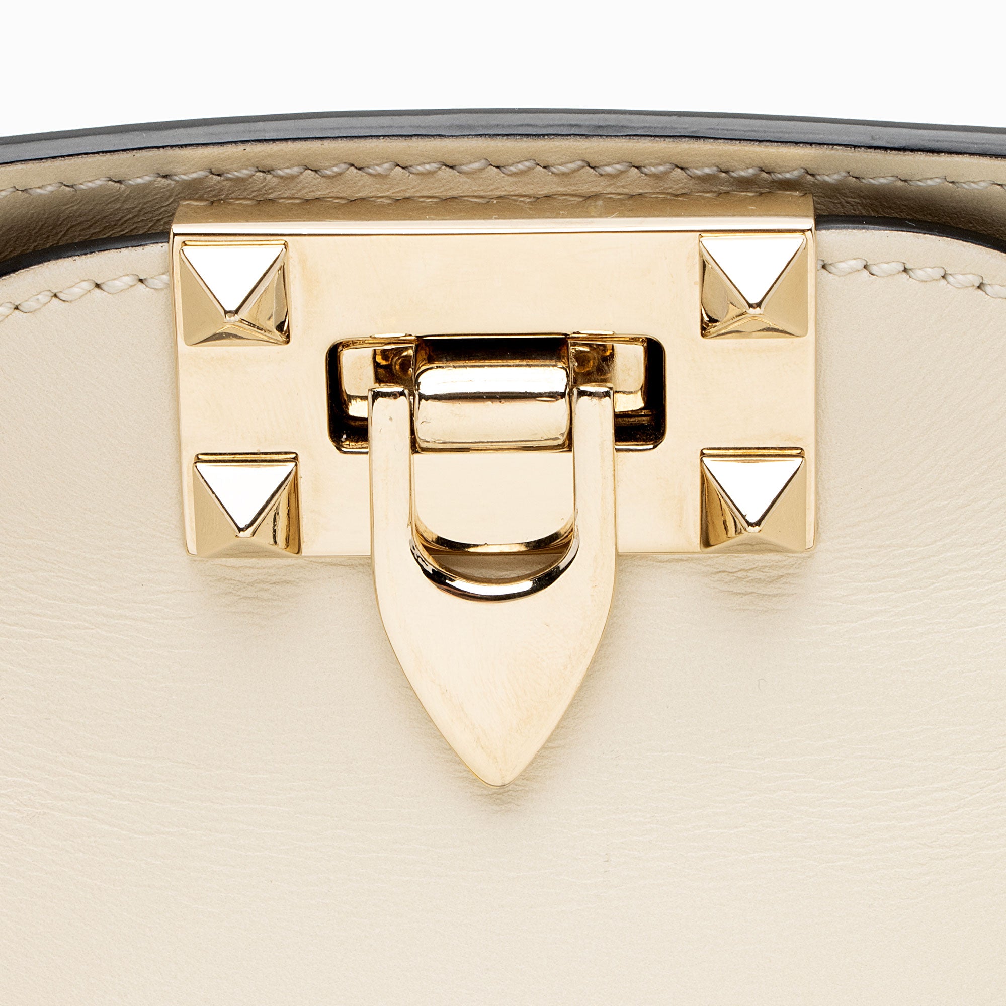 Valentino Calfskin Rockstud Double Handle Small Tote
