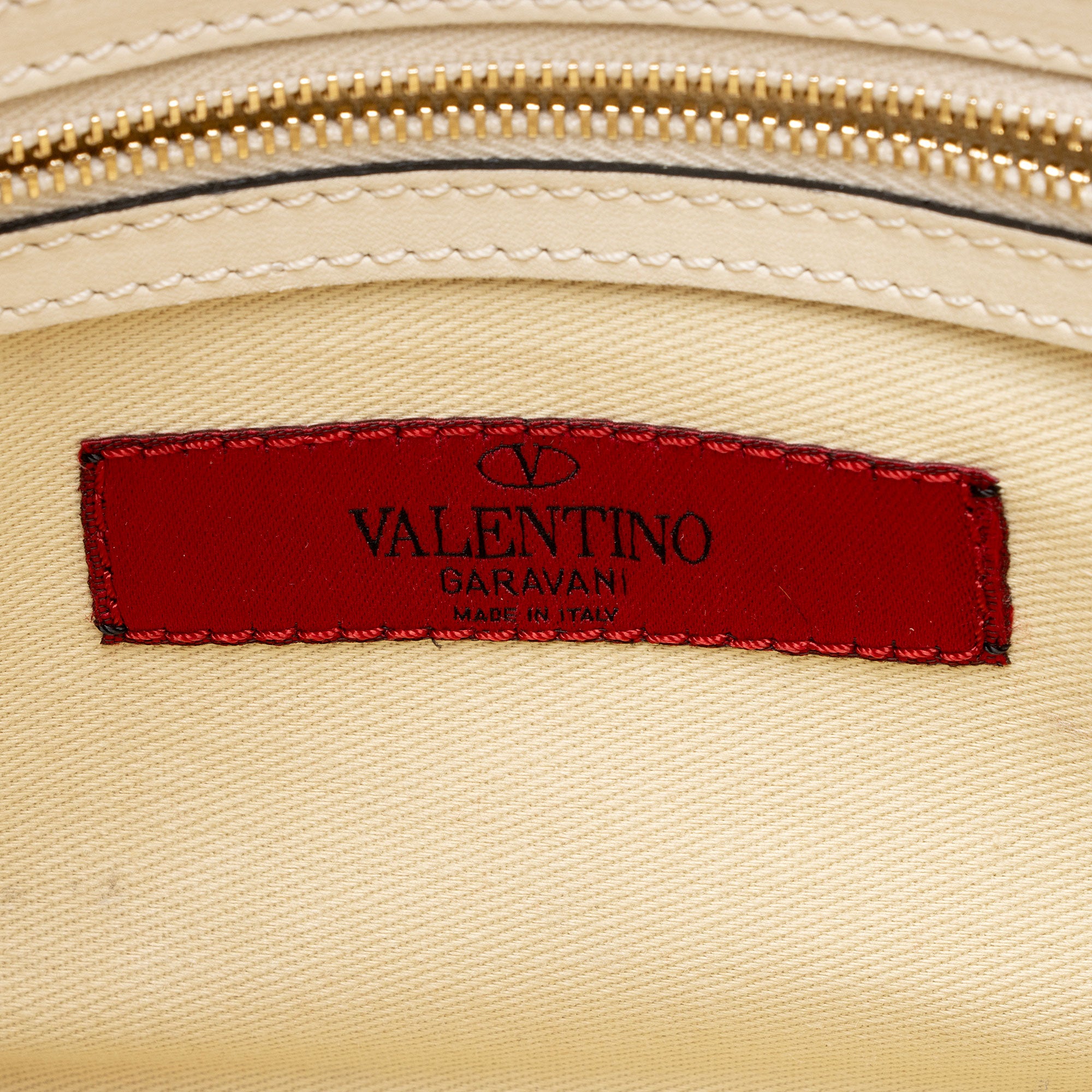 Valentino Calfskin Rockstud Double Handle Small Tote