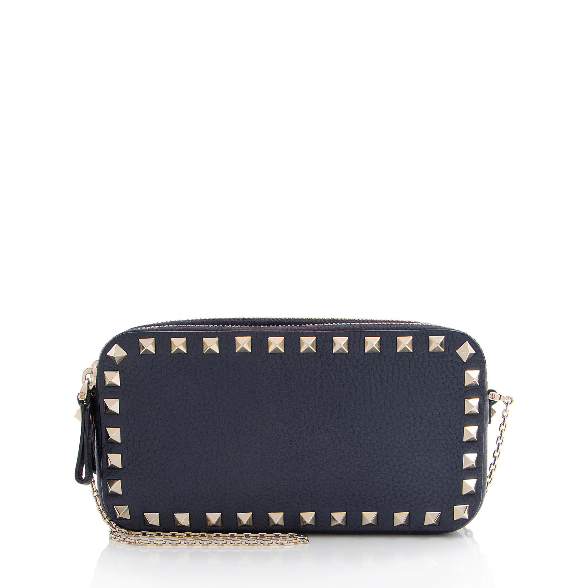Valentino Calfskin Rockstud Double Zip Crossbody