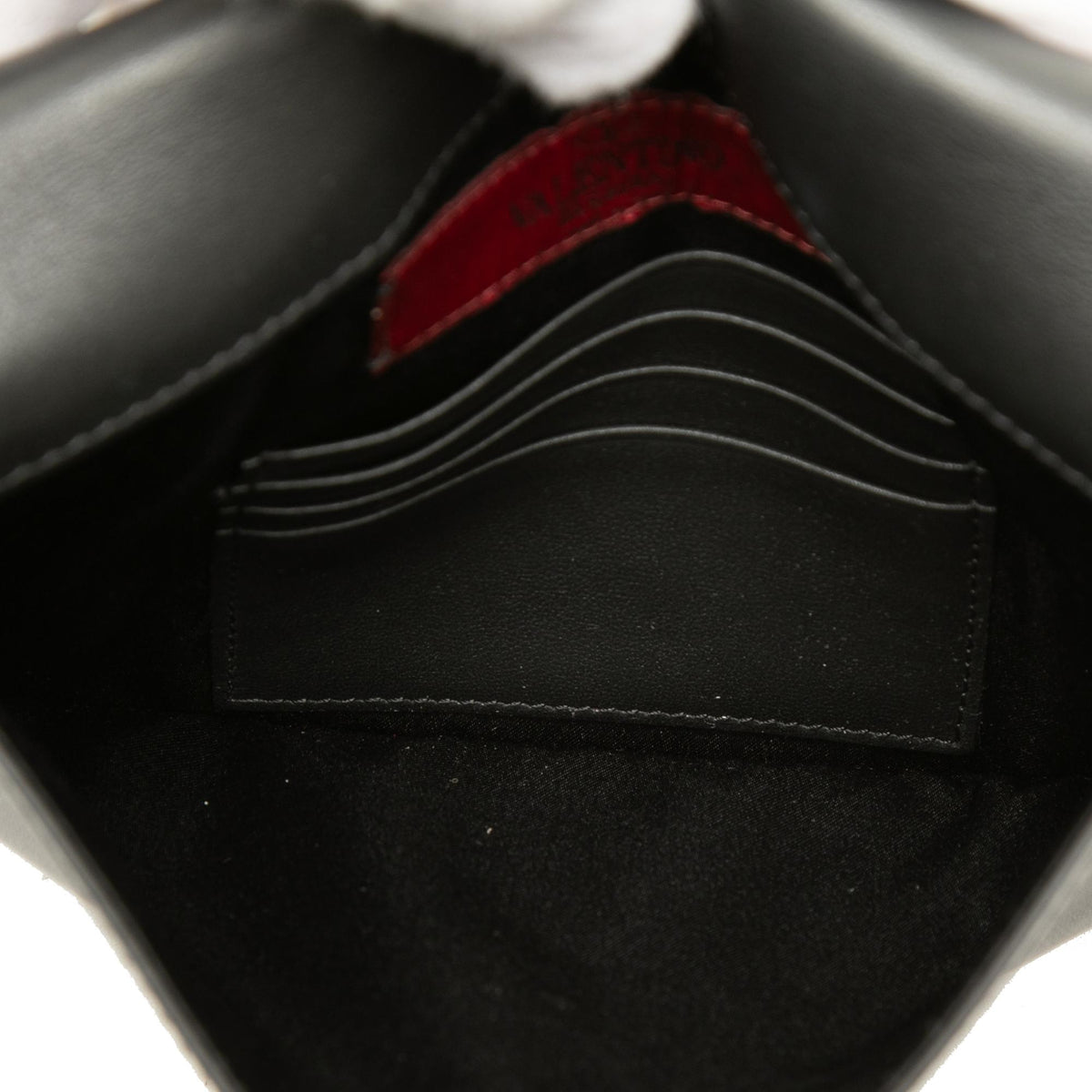 Valentino Calfskin Rockstud Envelope Flat Wristlet Clutch
