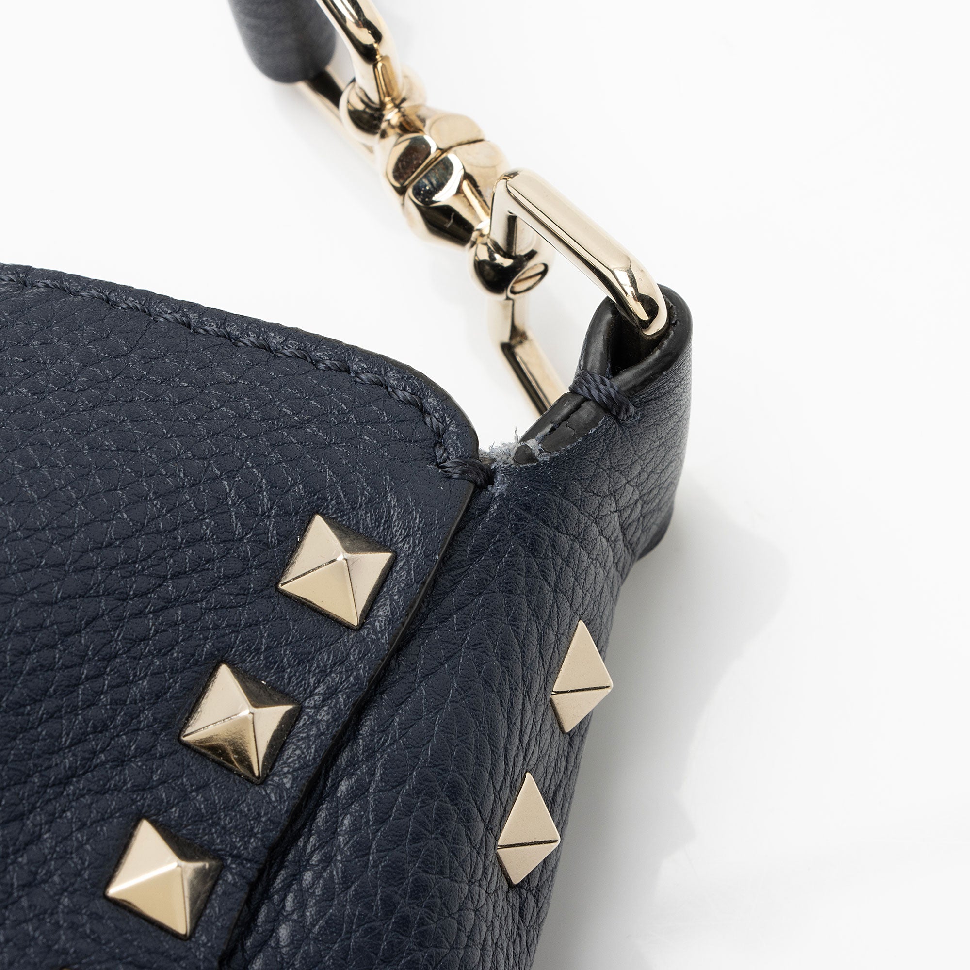 Valentino Calfskin Rockstud Small Messenger Bag (SHF-pObWhv)