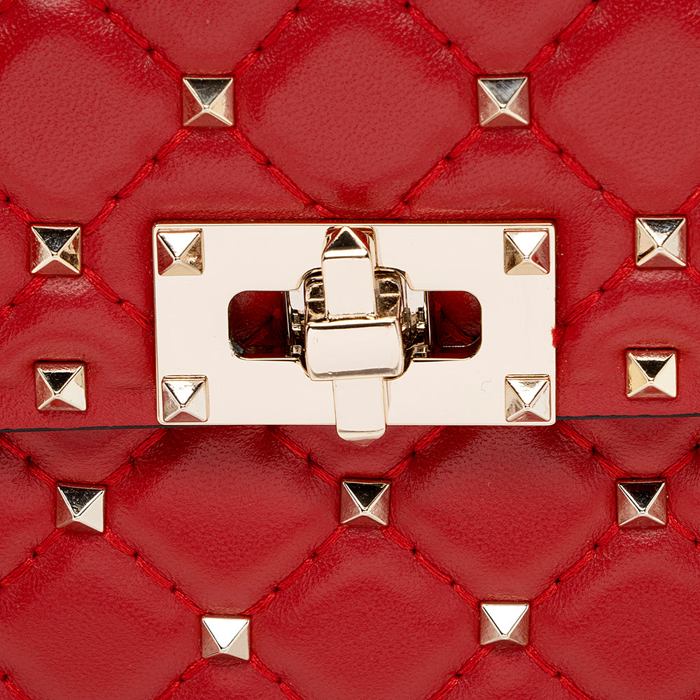 Valentino Calfskin Rockstud Spike Up Chain Shoulder Bag