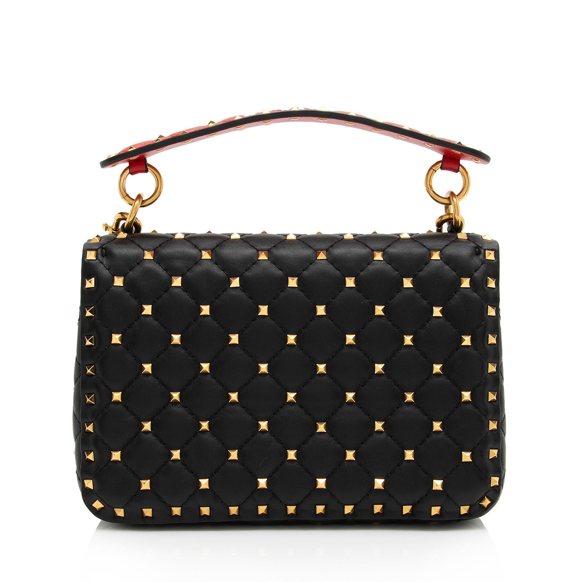 Valentino Calfskin Rockstud Spike Up Shoulder Bag (SHF-wWnaqz)