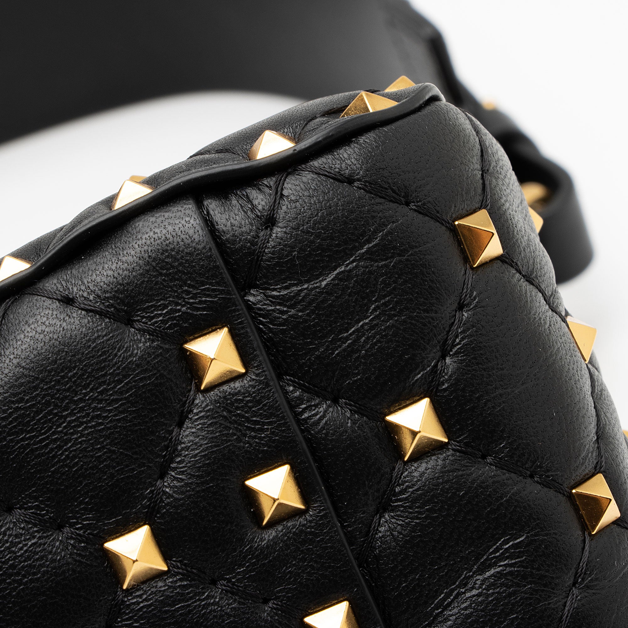 Valentino Calfskin Rockstud Spike Up Shoulder Bag (SHF-wWnaqz)