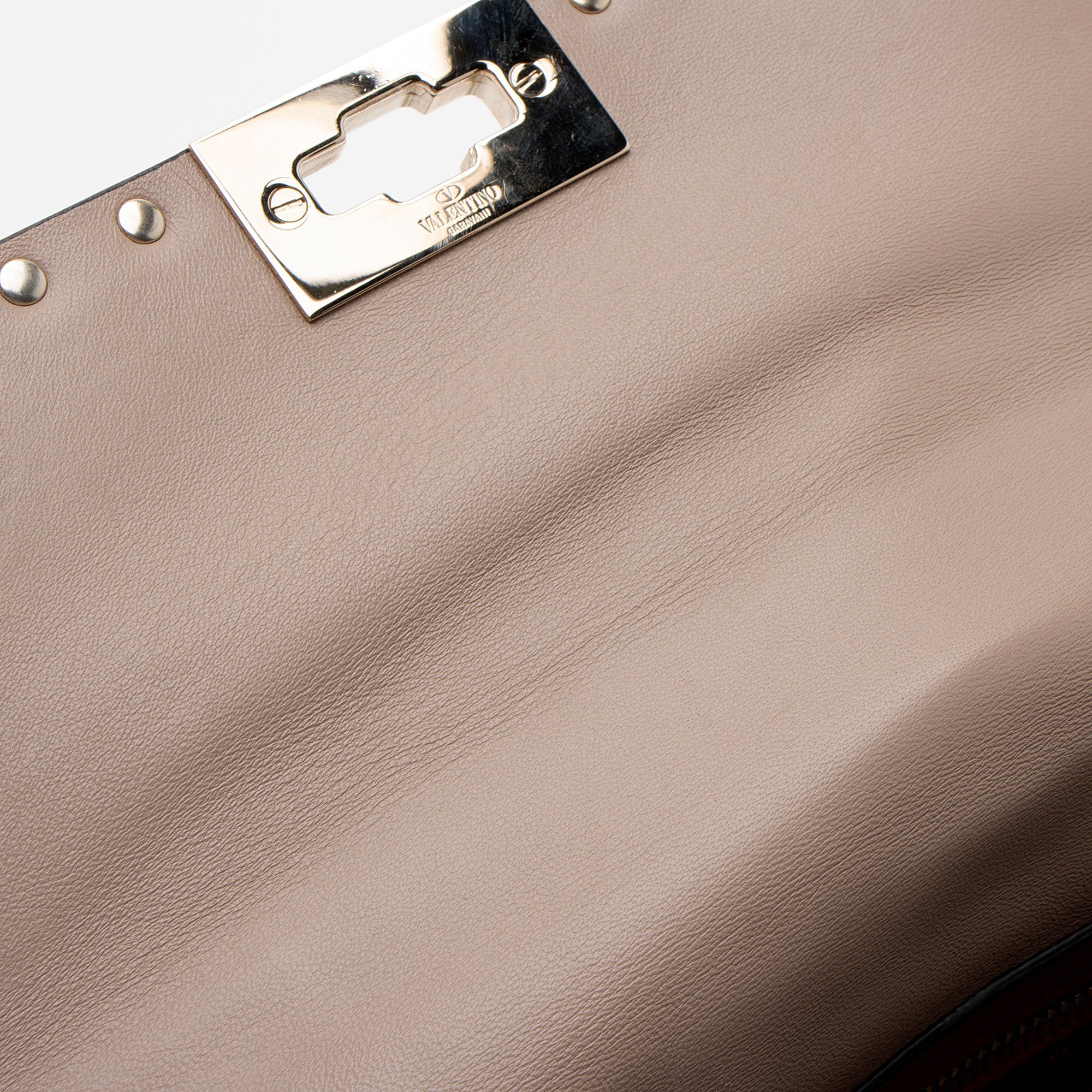 Valentino Calfskin Rockstud Spike Up Shoulder Bag