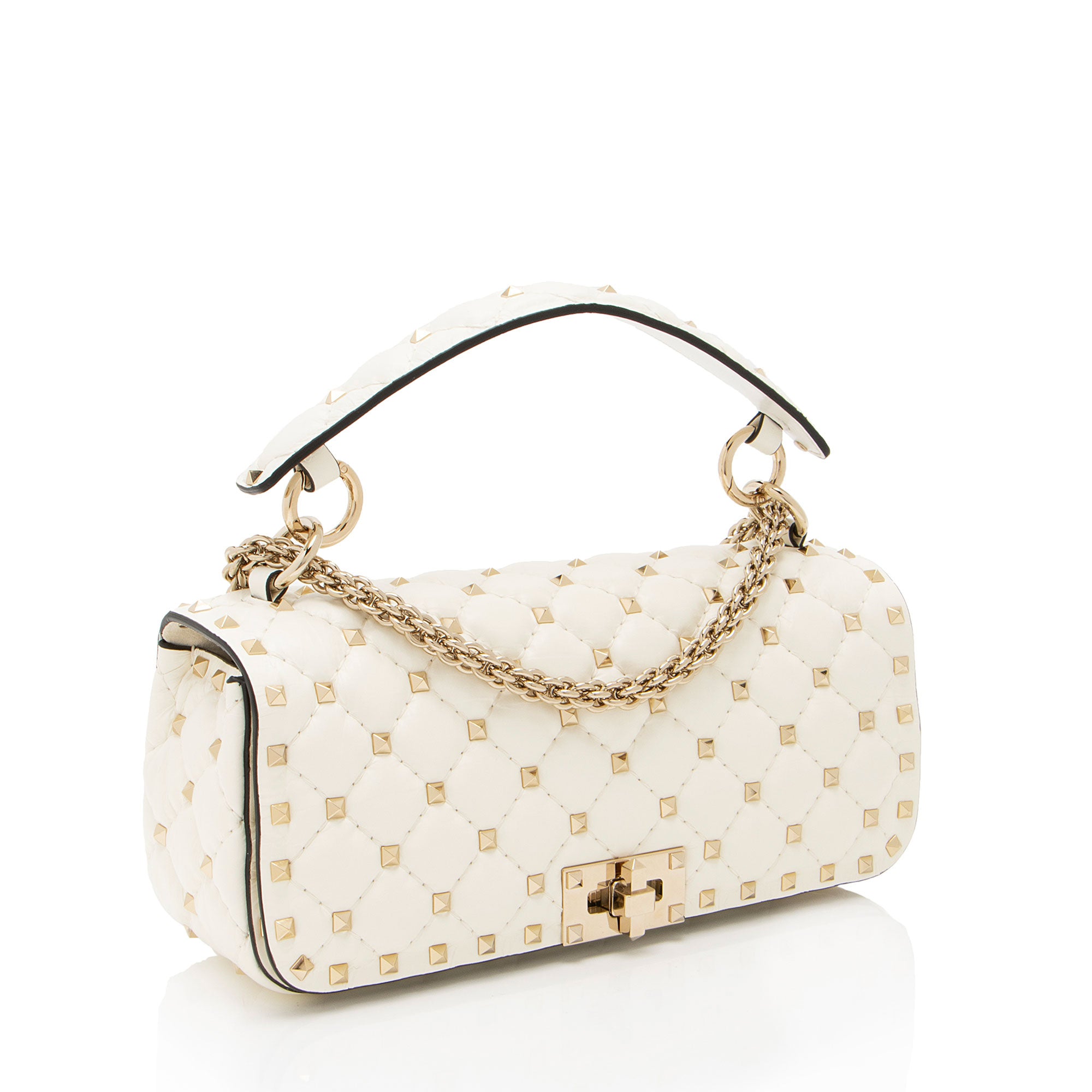 Valentino Calfskin Rockstud Spike Up Top Handle