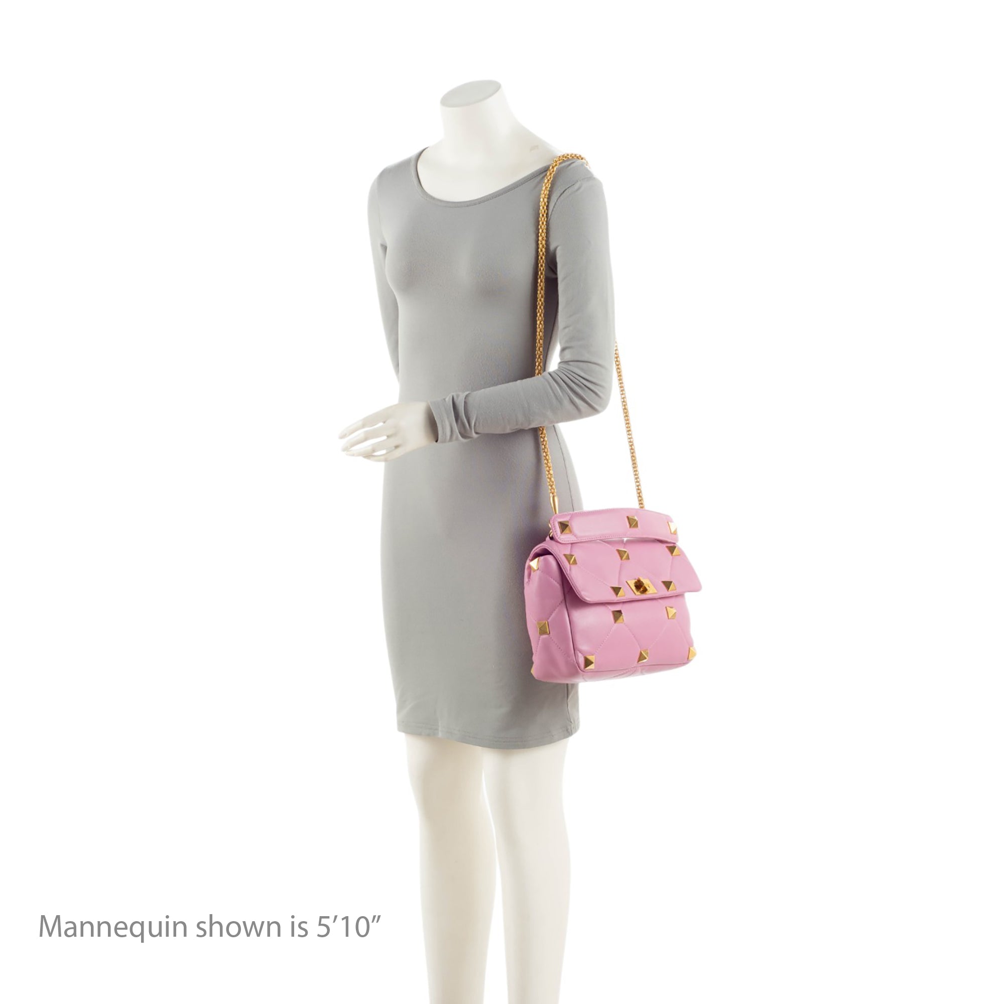 Valentino Calfskin Roman Stud Medium Shoulder Bag