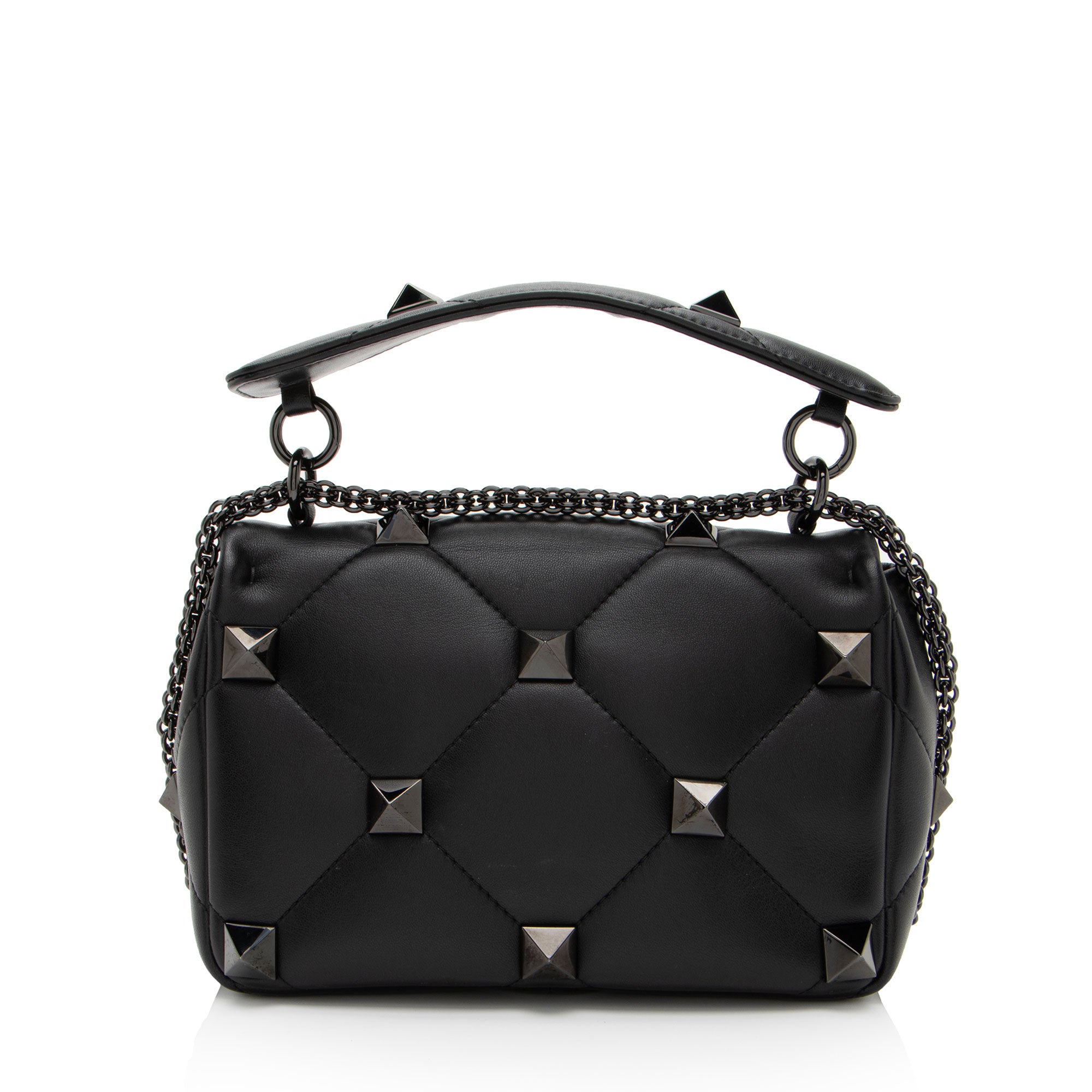 Valentino Calfskin Roman Stud Small Shoulder Bag
