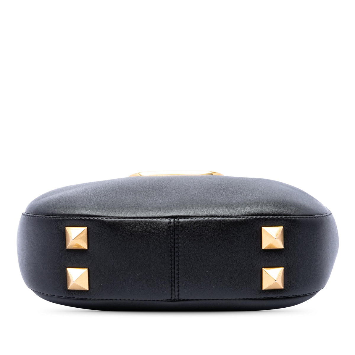 Valentino Calfskin Stud Sign Zip Hobo