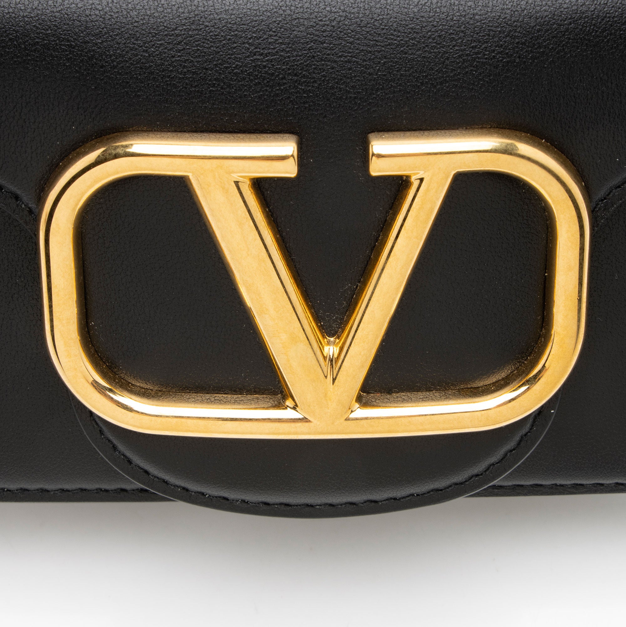Valentino Calfskin VLogo Loco Small Shoulder Bag