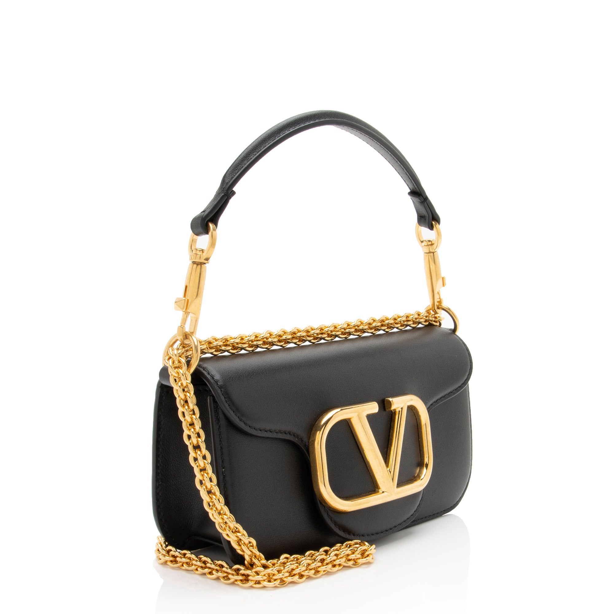 Valentino Calfskin VLogo Loco Small Shoulder Bag