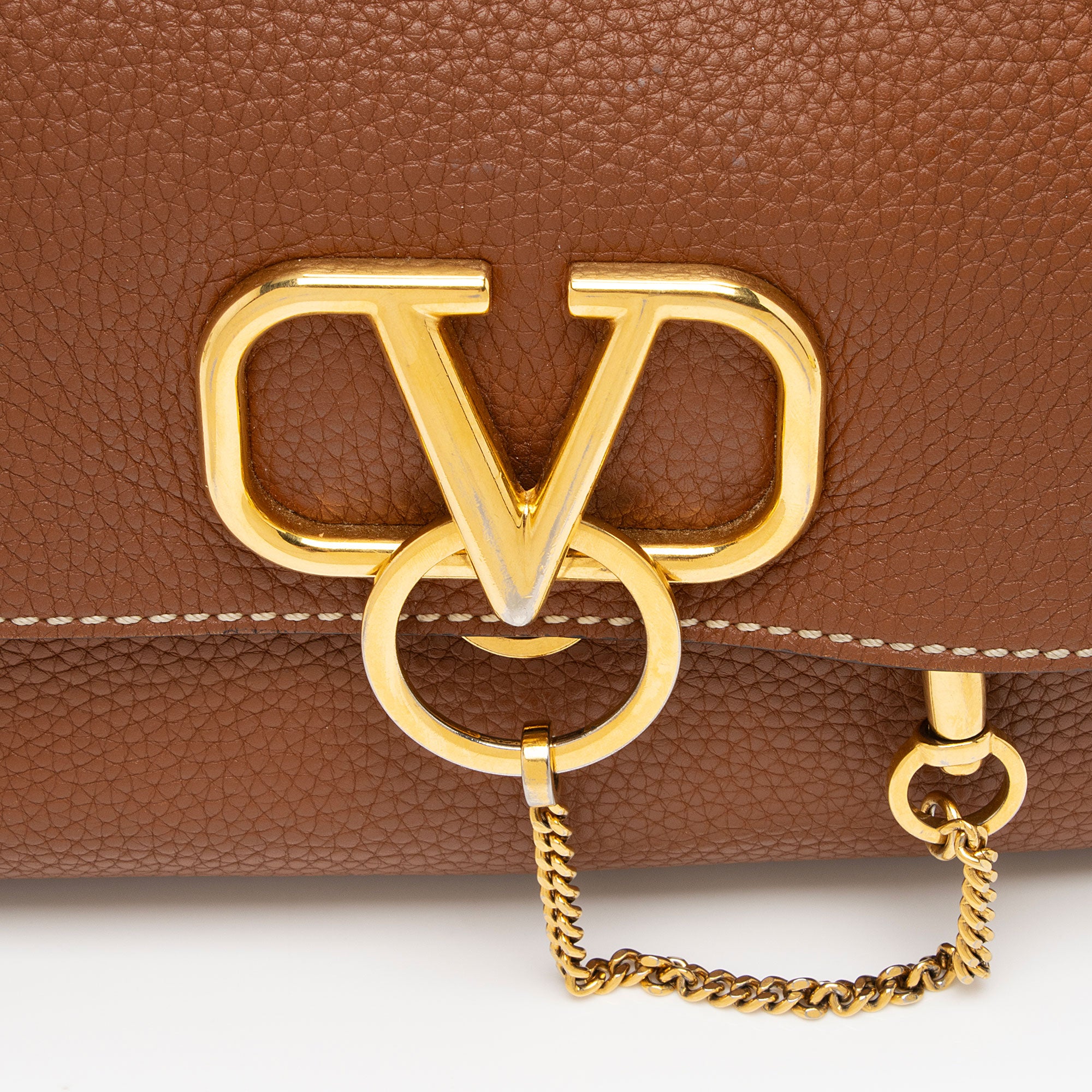 Valentino Calfskin Vring Flap Saddle Bag (SHF-Wbg0DV)