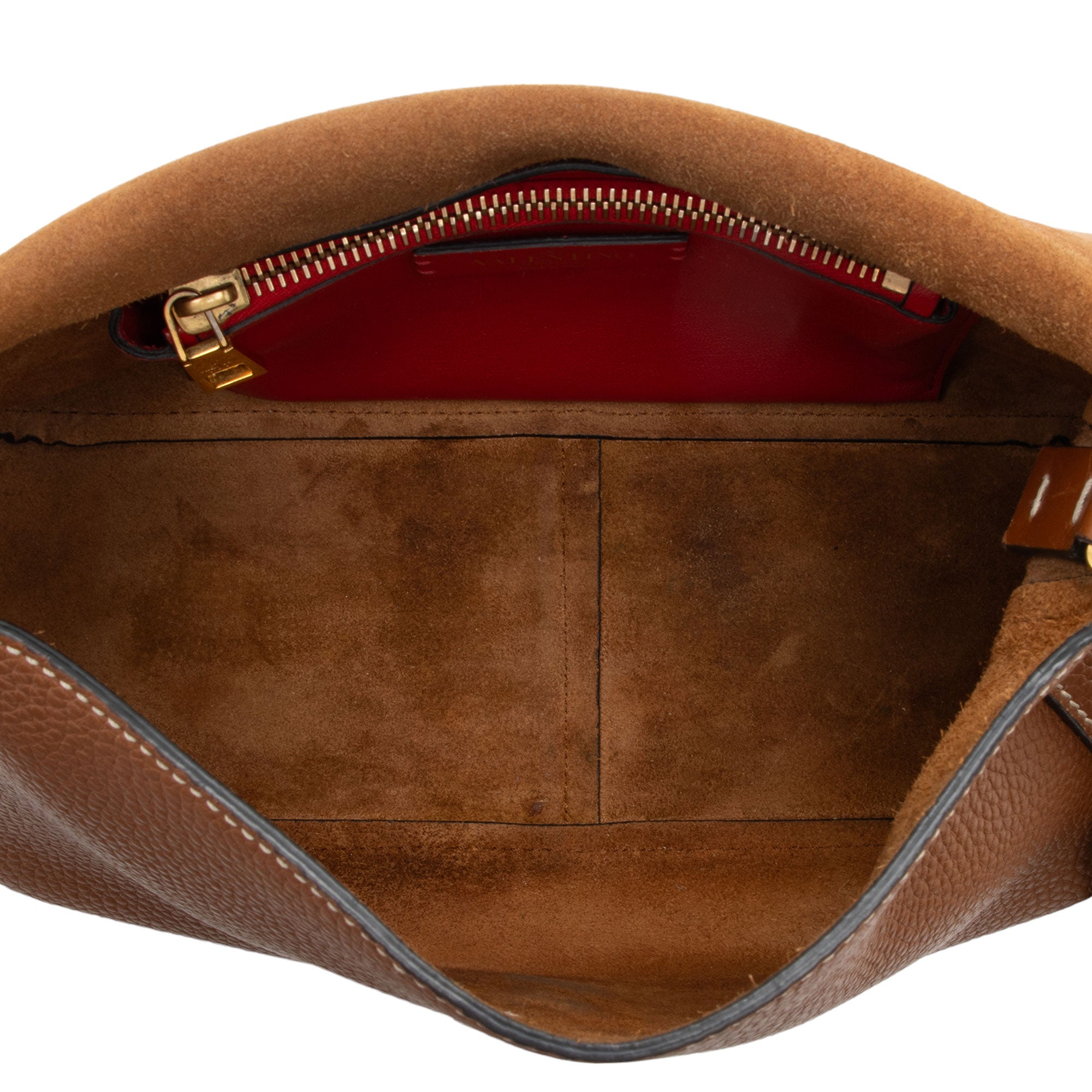 Valentino Calfskin Vring Flap Saddle Bag (SHF-Wbg0DV)