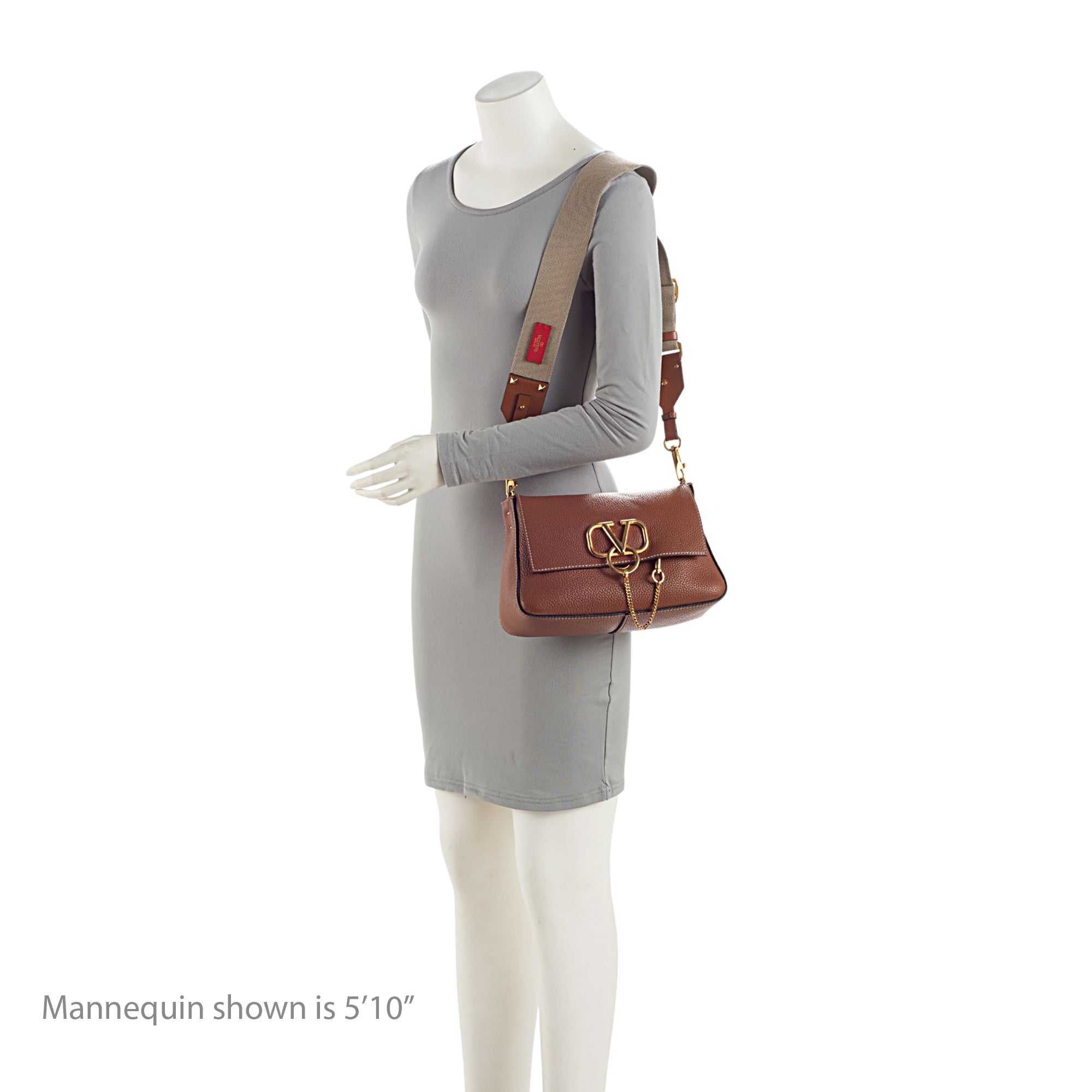 Valentino Calfskin Vring Flap Saddle Bag (SHF-Wbg0DV)