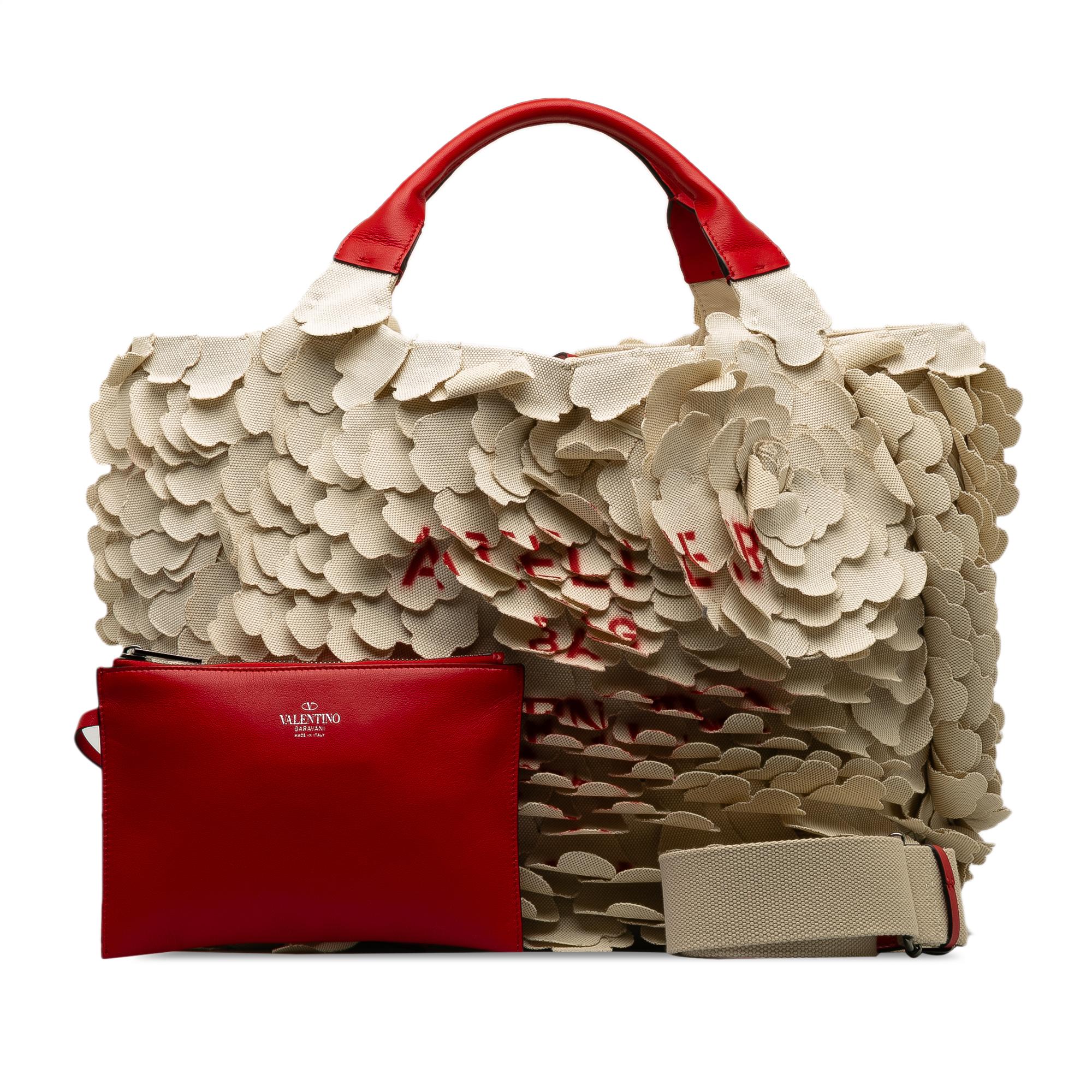 Valentino Canvas Atelier 03 Rose Edition Satchel (SHG-Ogchgi)