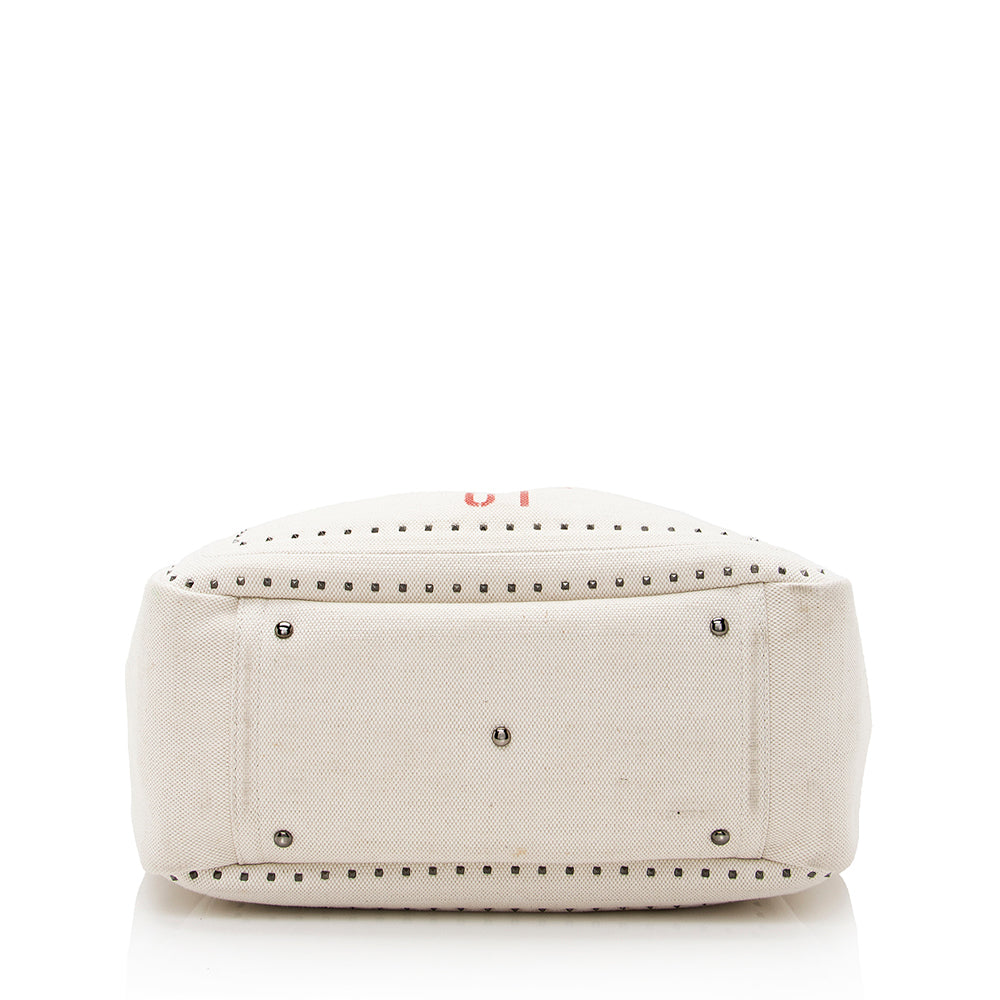 Valentino Canvas Pleated Atelier 01 Tote (SHF-22018)