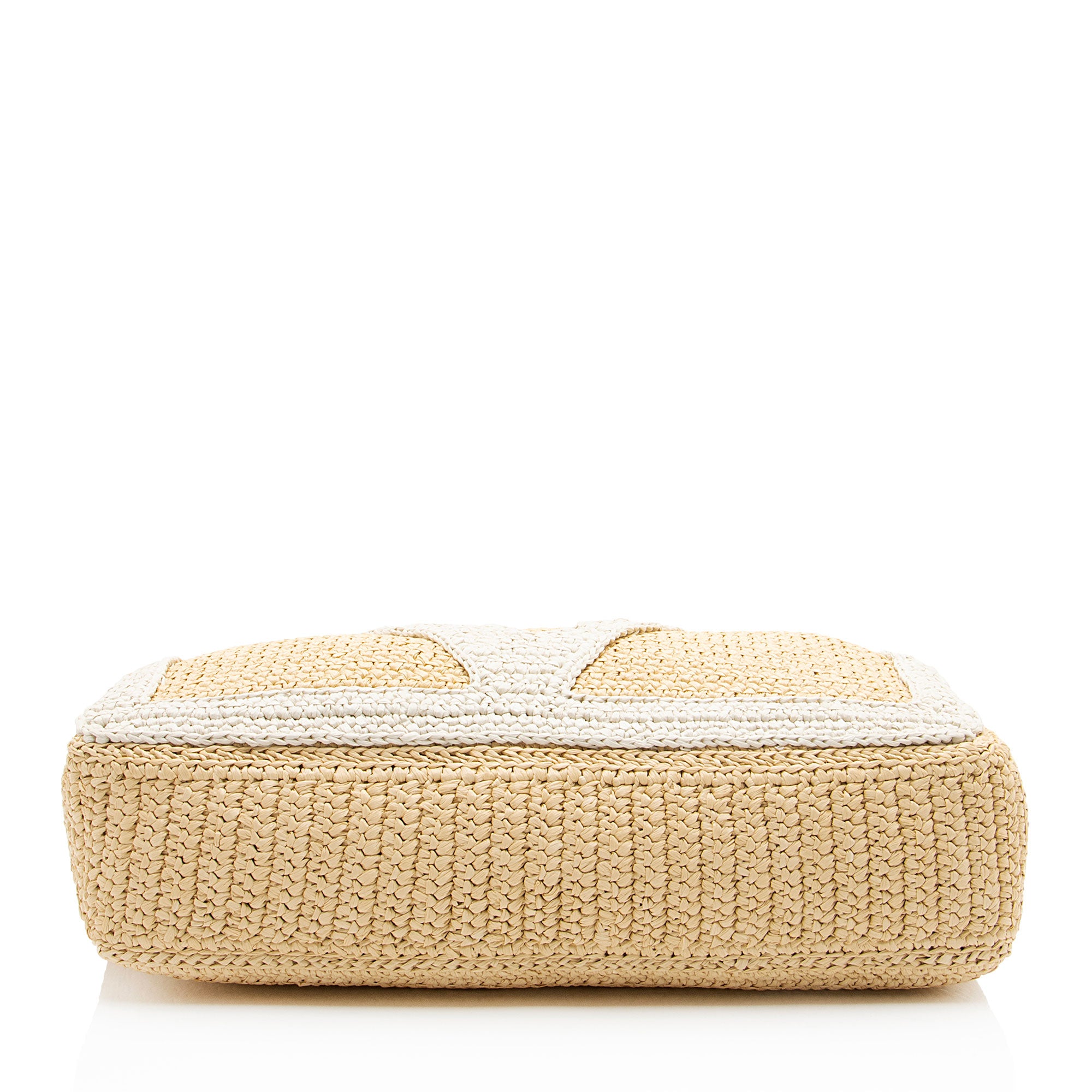 Valentino Crochet Raffia Viva Superstar Large Shopping Tote