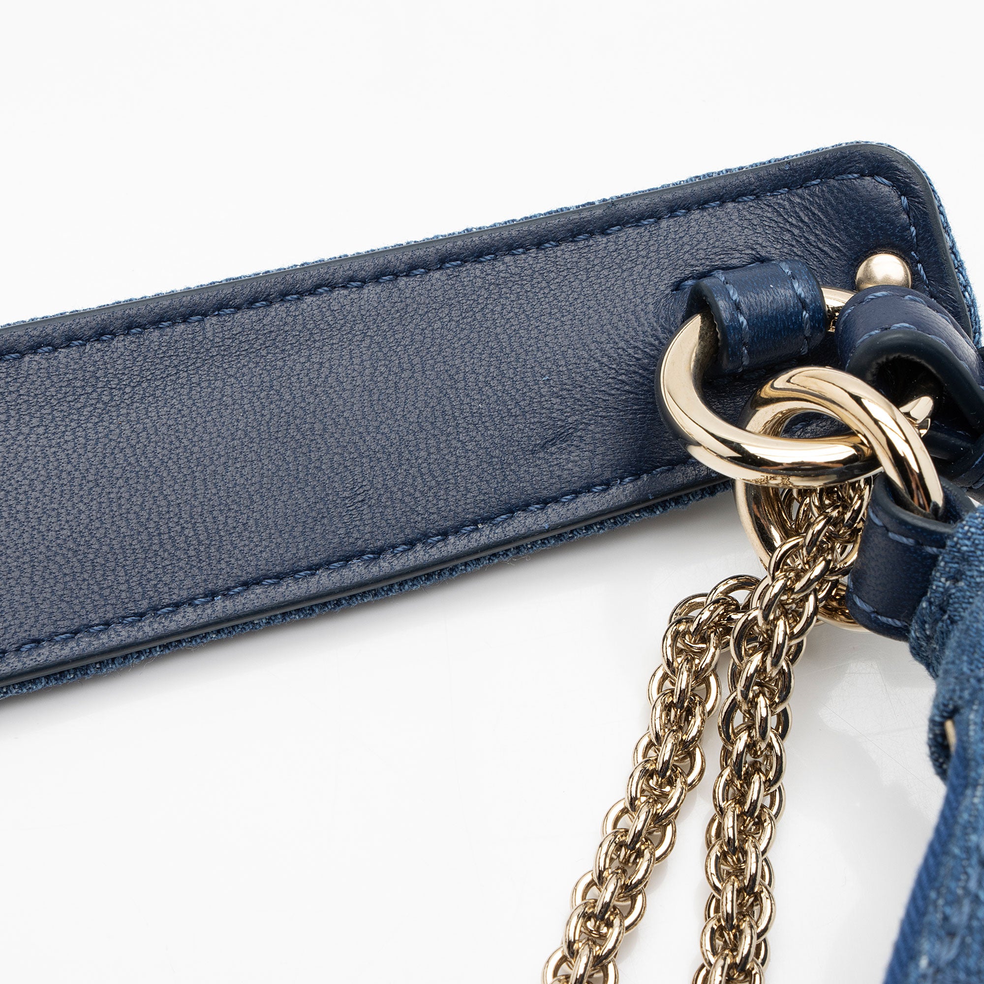 Valentino Denim Rockstud Spike Hobo