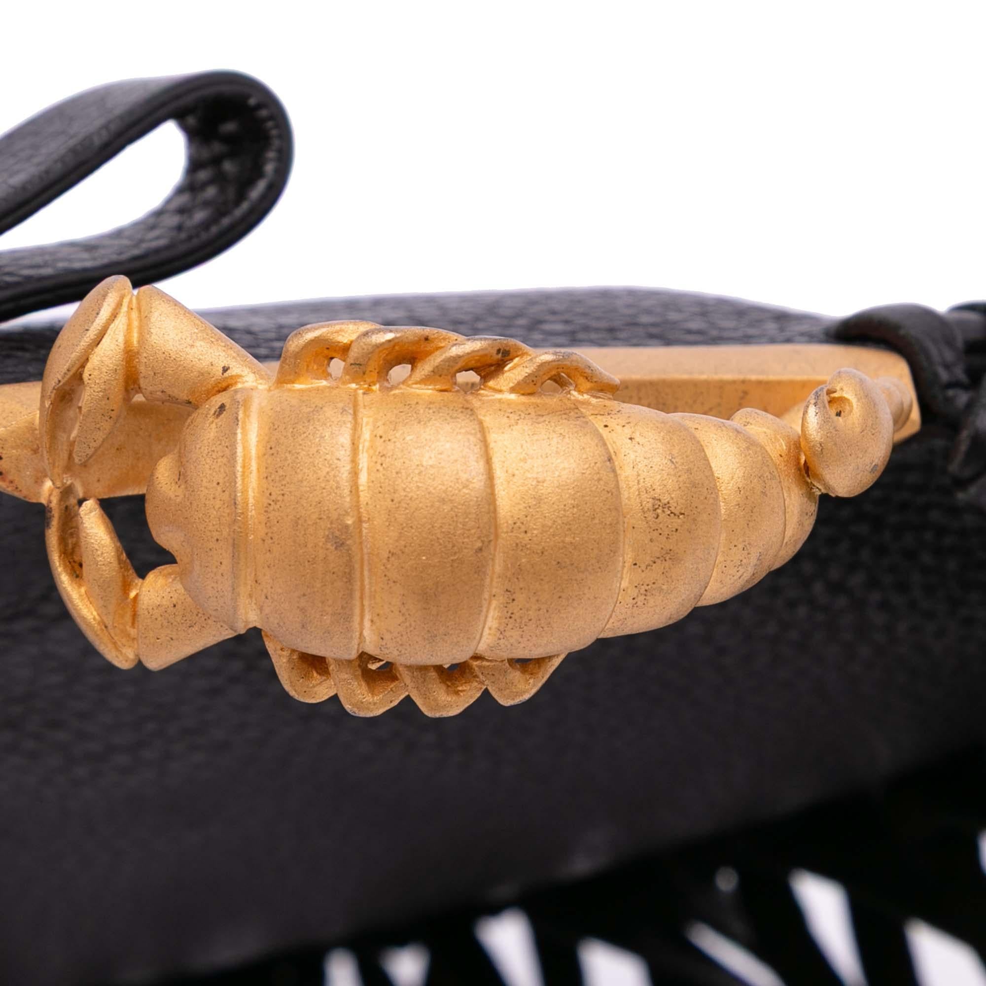 Valentino Grained Calfskin C Rockee Zodiac Fringe Clutch
