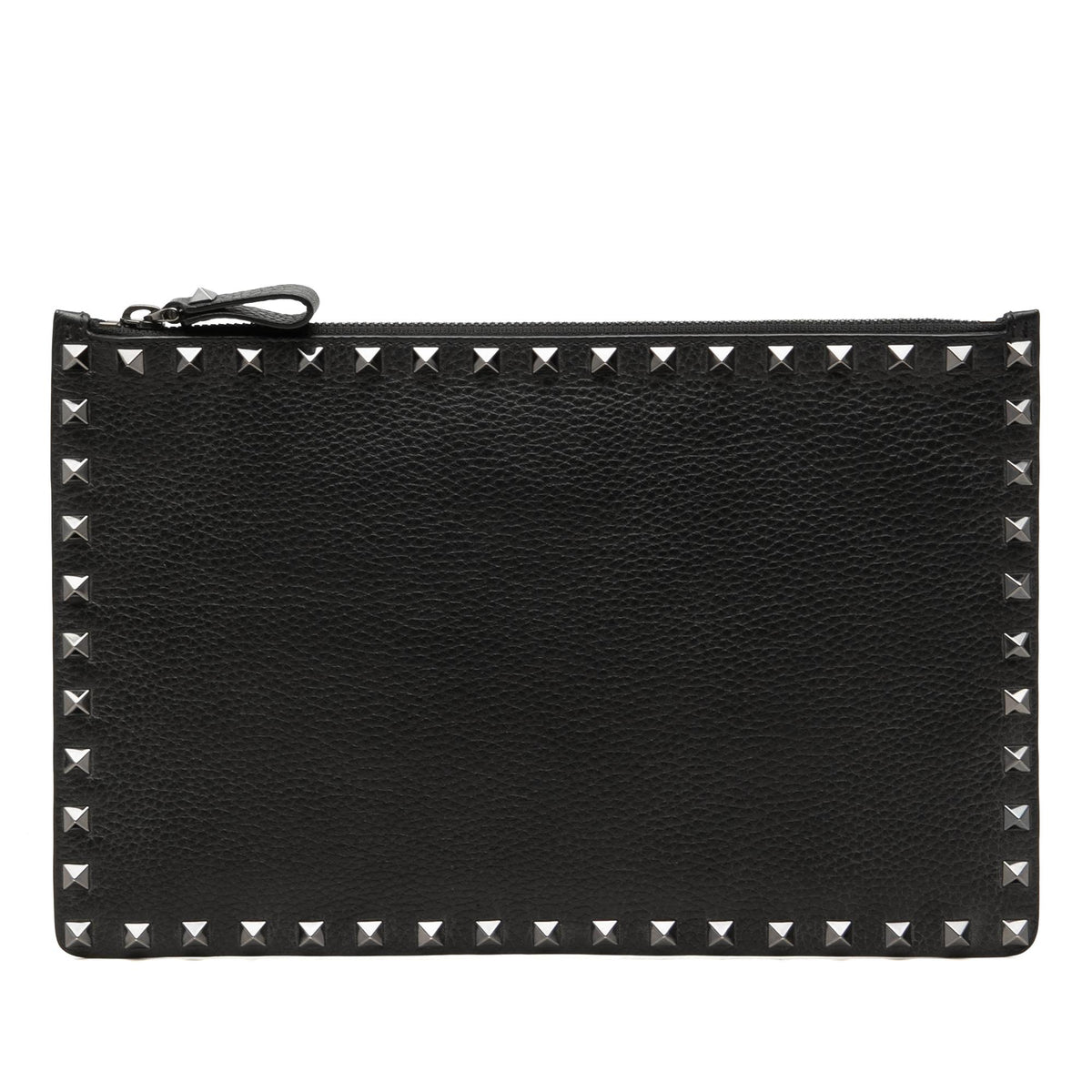 Valentino Grained Calfskin Rockstud Clutch