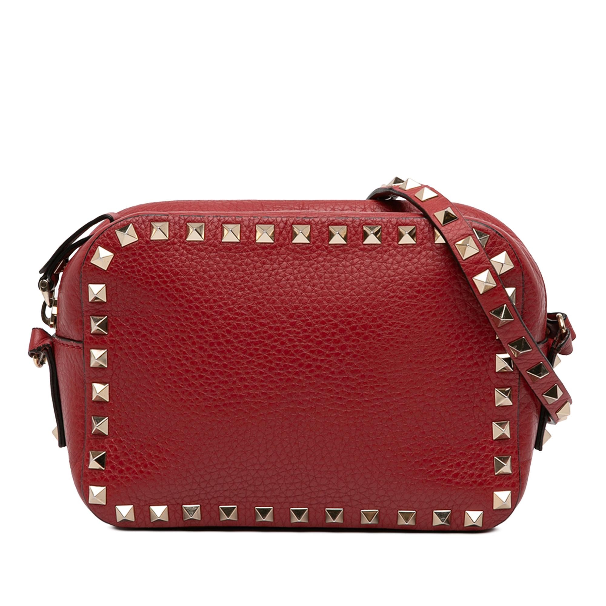 Valentino Grainy Calfskin Rockstud Camera Bag