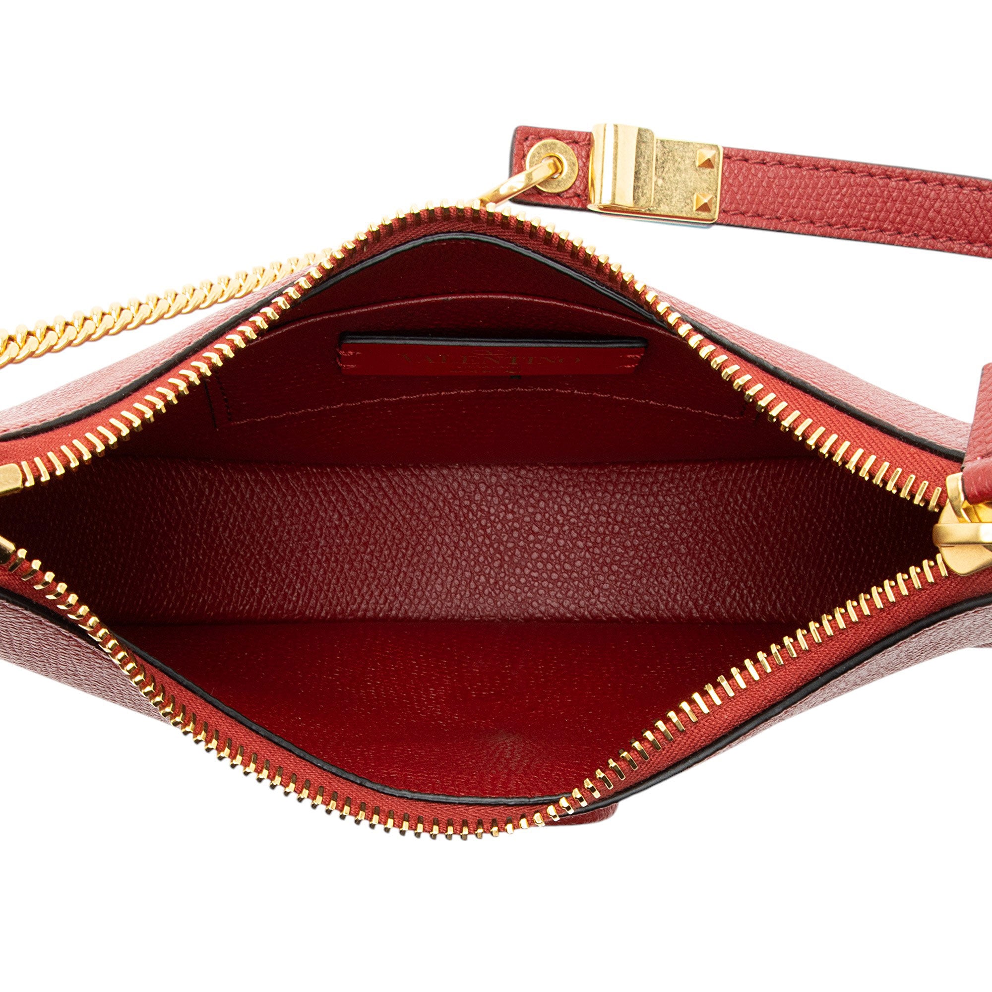 Valentino Grainy Calfskin VLogo Moon Mini Chain Hobo