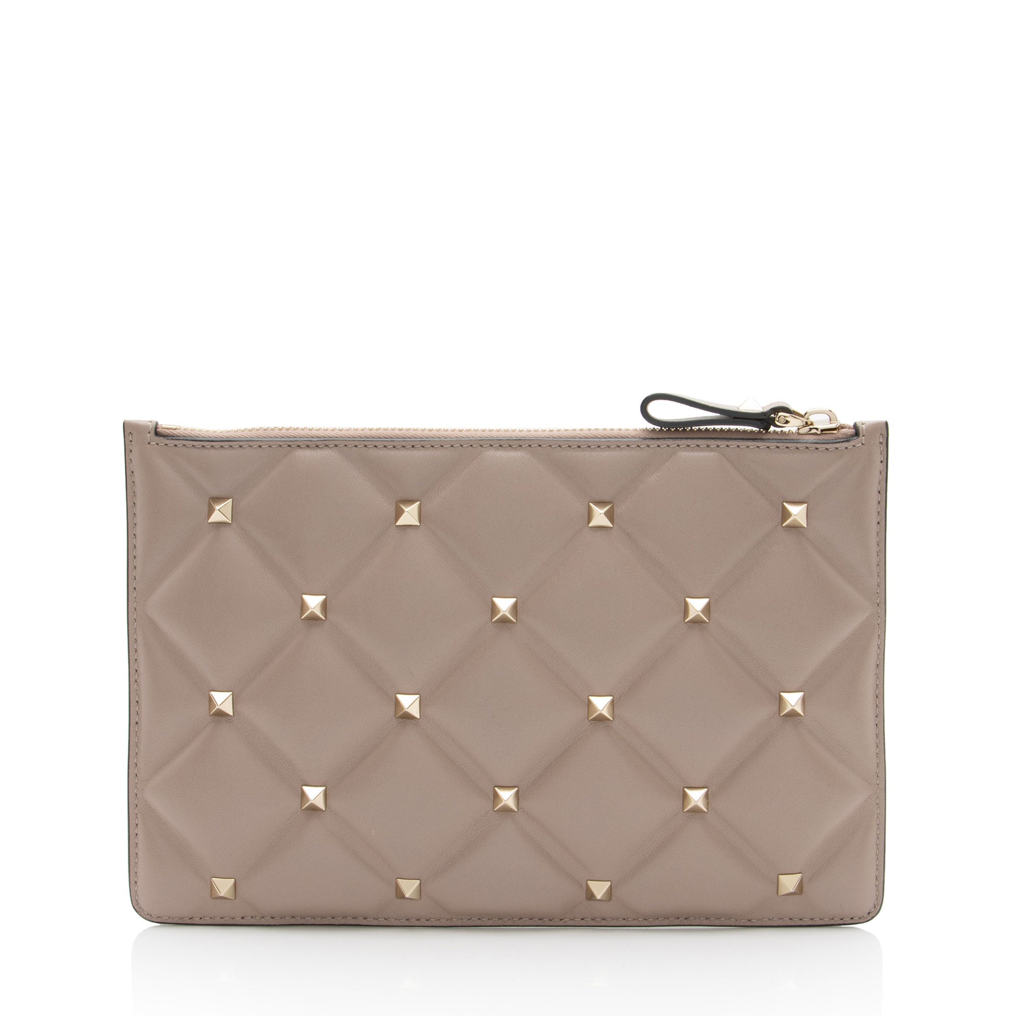 Valentino Lambskin Candystud Small Zip Pouch