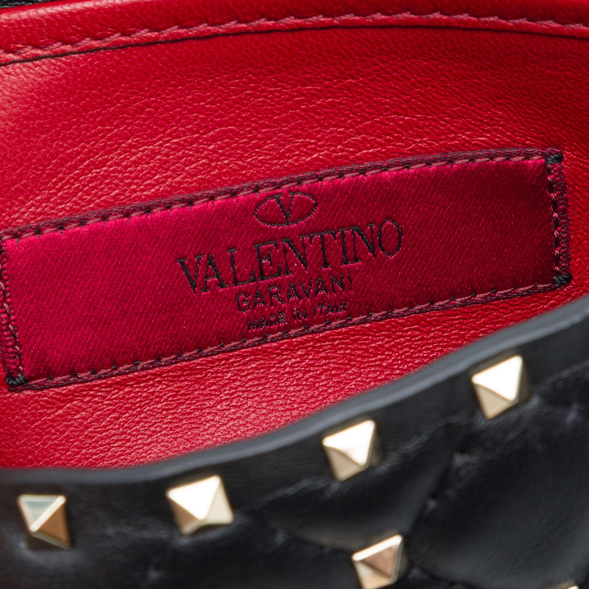 Valentino Lambskin Rockstud Spike Belt Bag