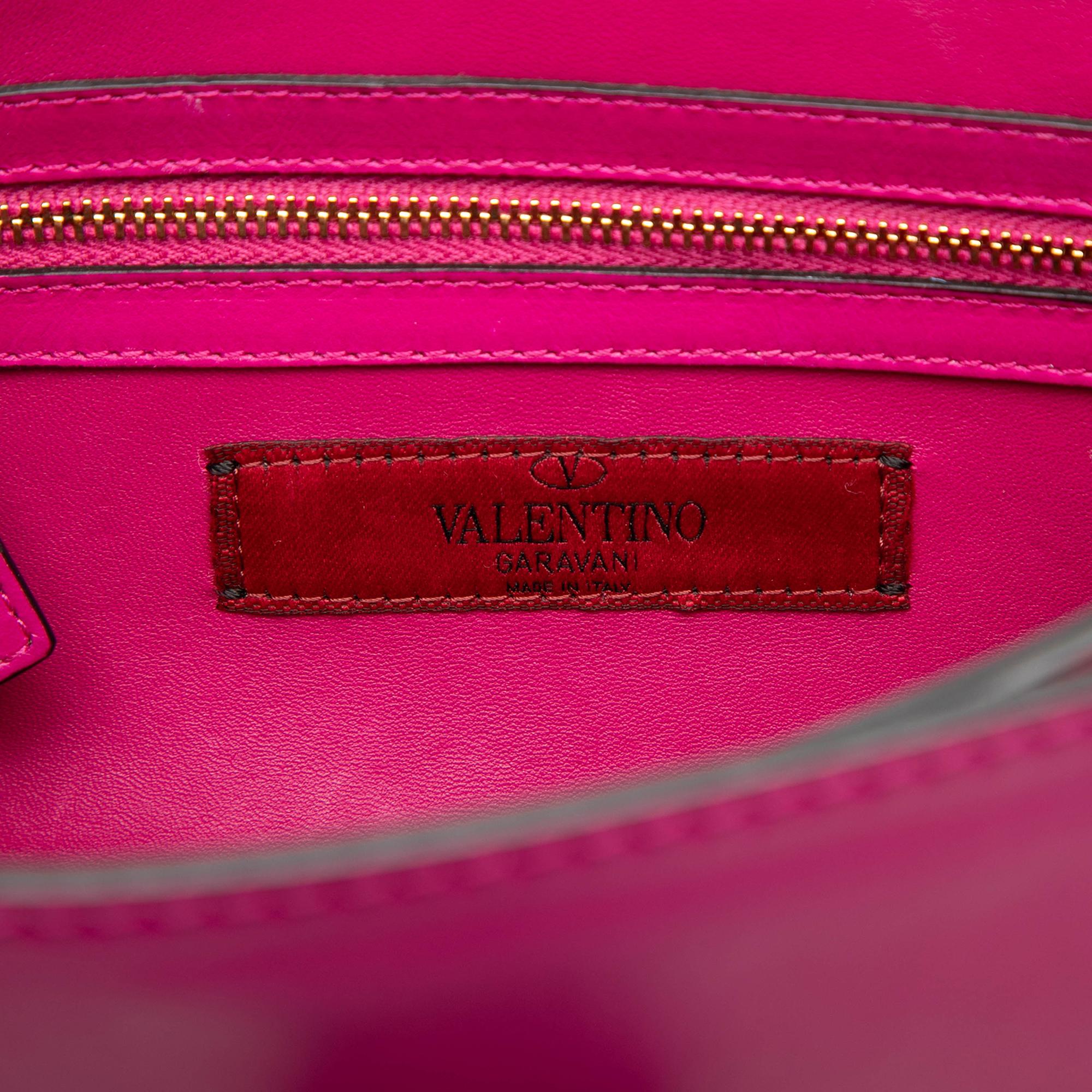 Valentino Leather B Rockstud Flap Shoulder Bag