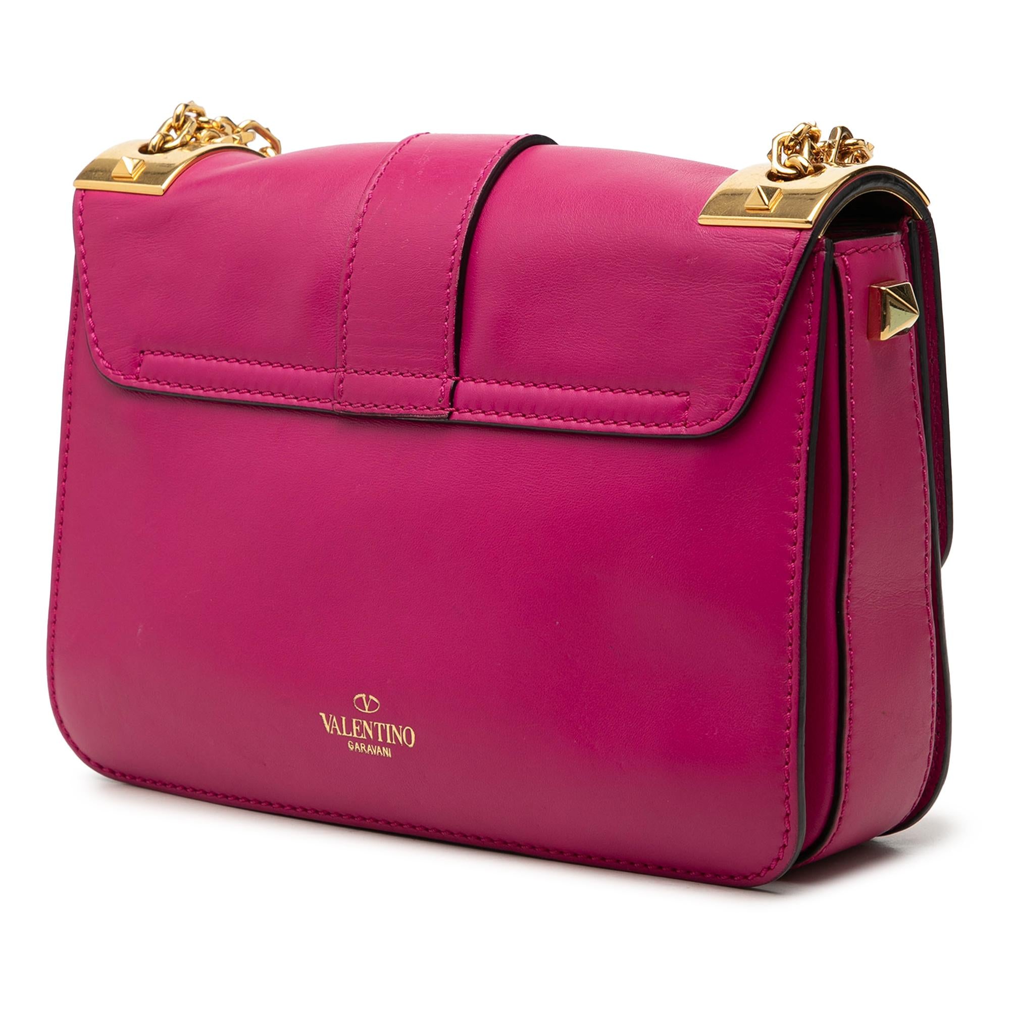 Valentino Leather B Rockstud Flap Shoulder Bag