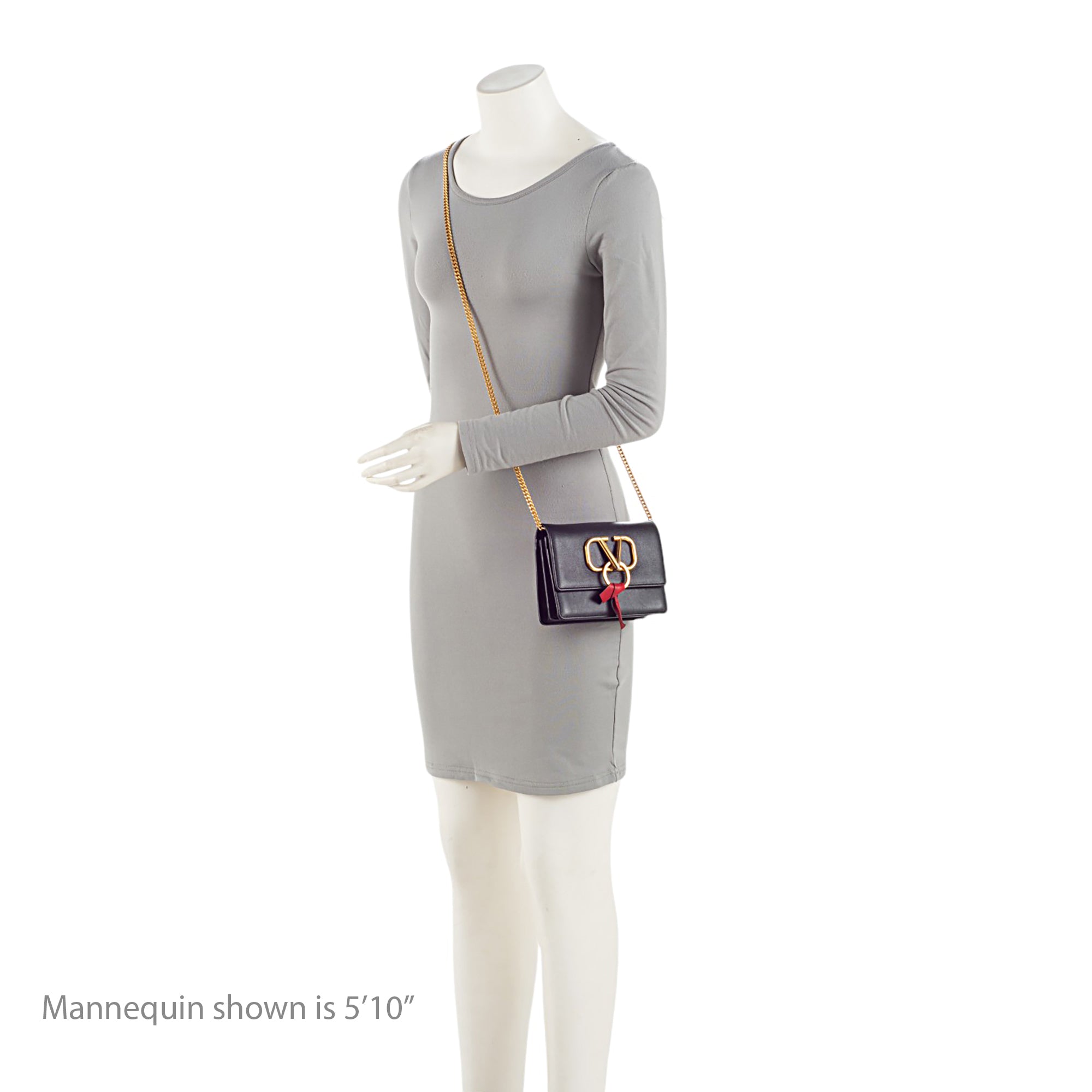 Valentino Leather Ribbon Vlogo Crossbody (SHF-JMXoCh)