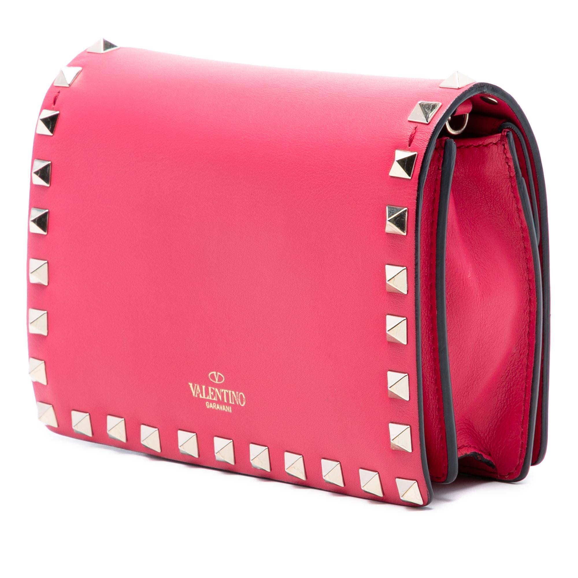 Valentino Leather Rockstud Chain Pouch