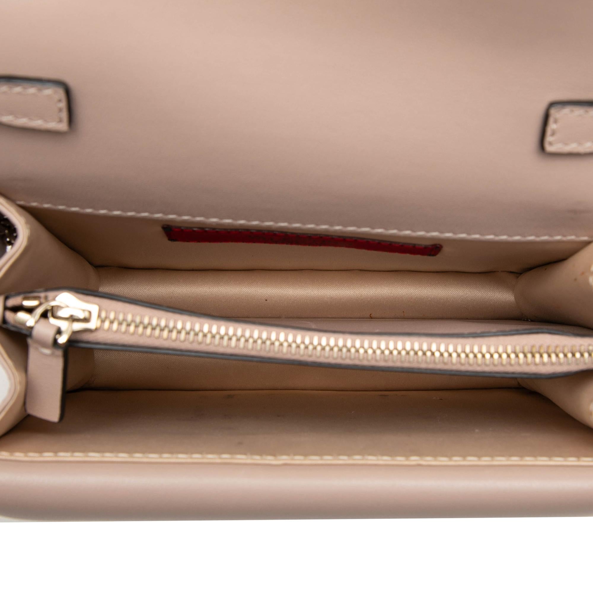 Valentino Leather Rockstud Chain Pouch