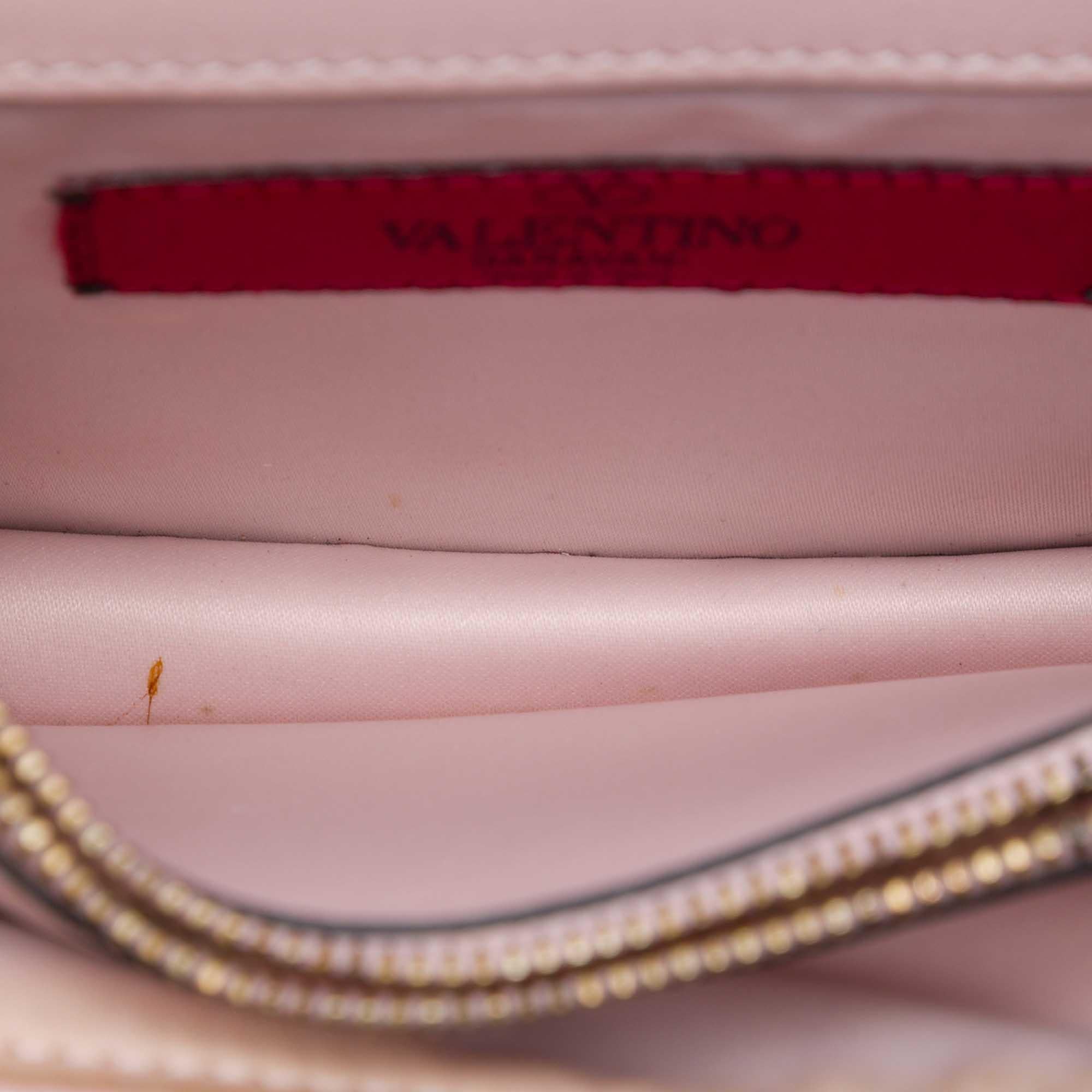 Valentino Leather Rockstud Chain Pouch