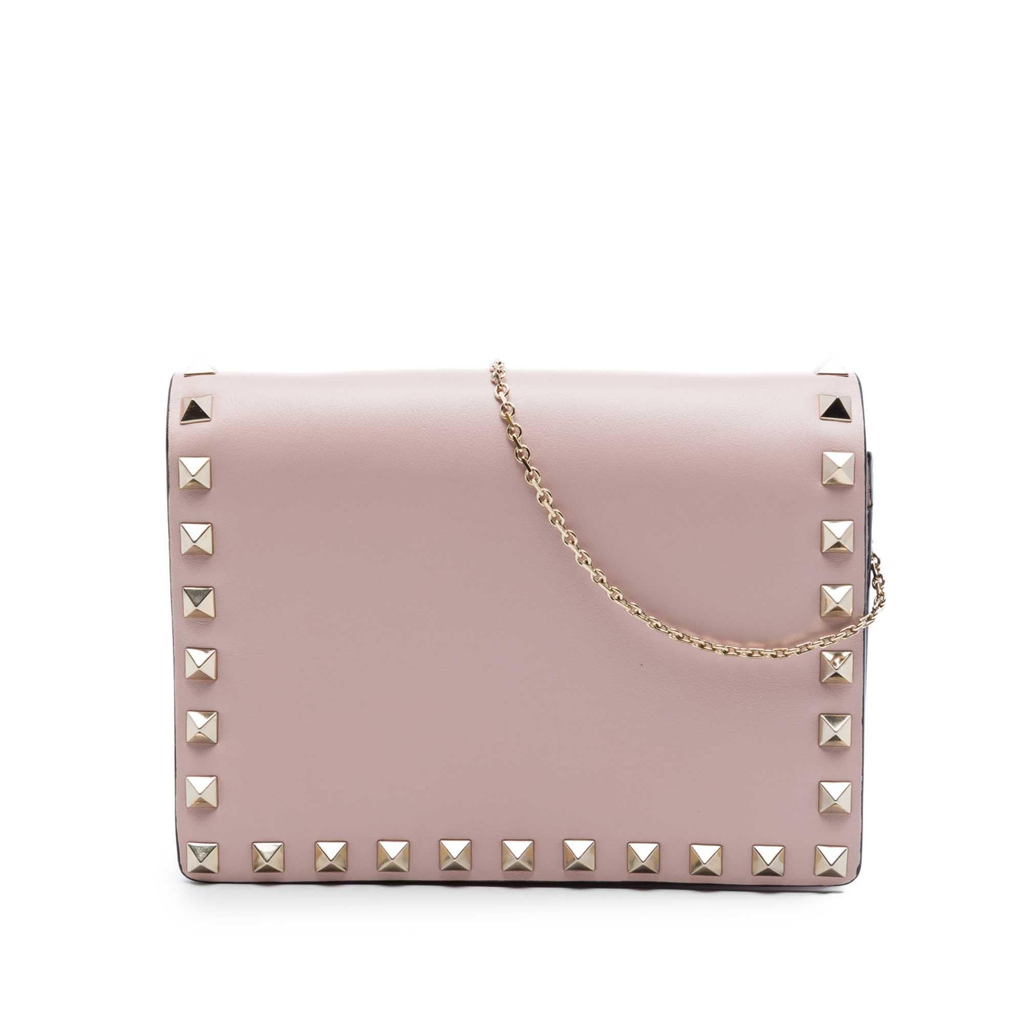 Valentino Leather Rockstud Chain Pouch