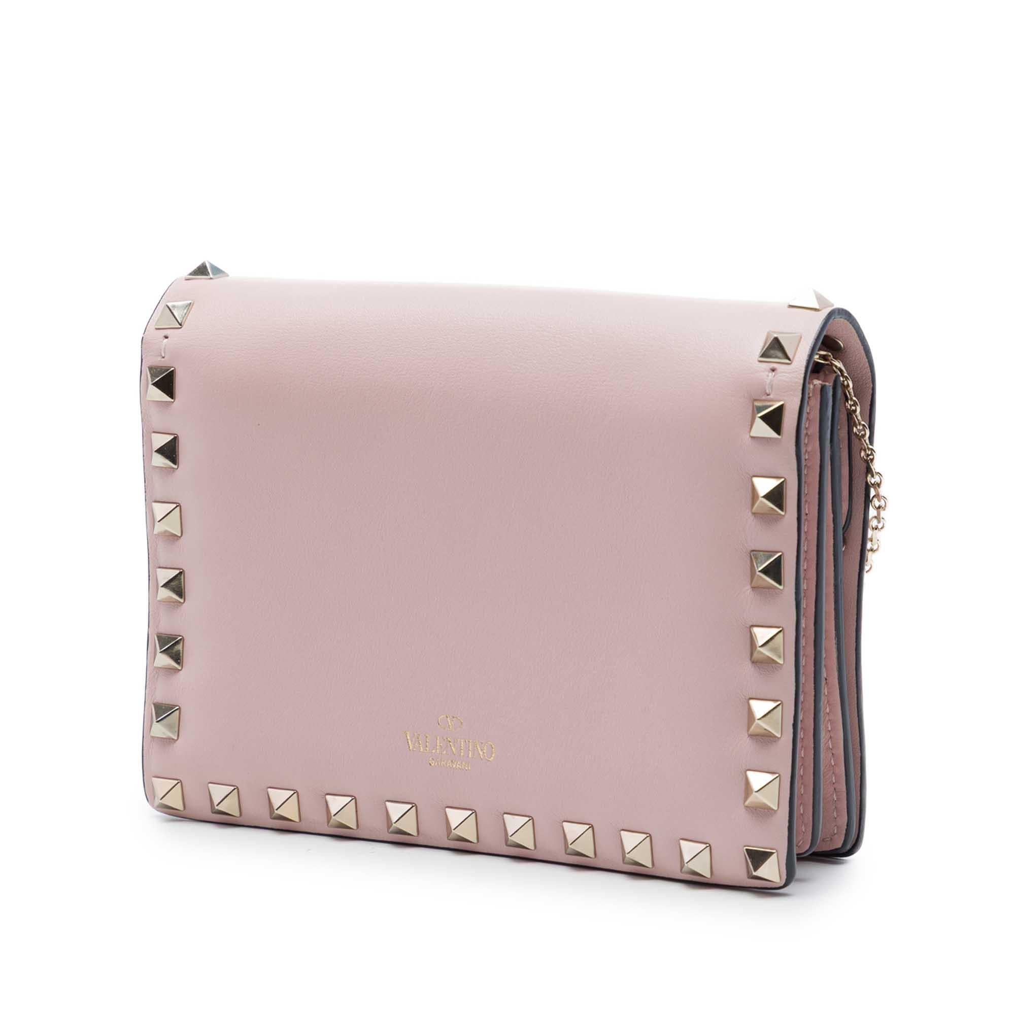 Valentino Leather Rockstud Chain Pouch
