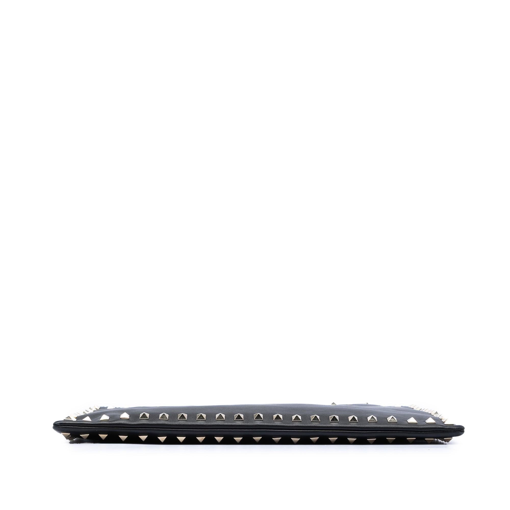 Valentino Leather Rockstud Clutch