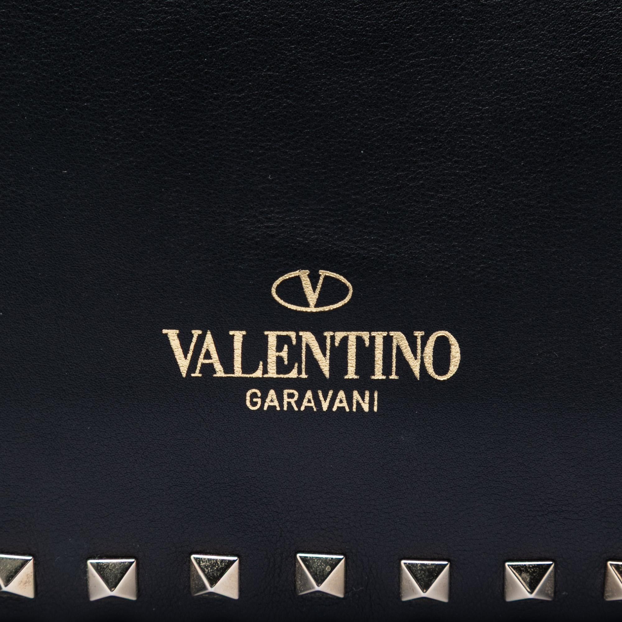 Valentino Leather Rockstud Clutch