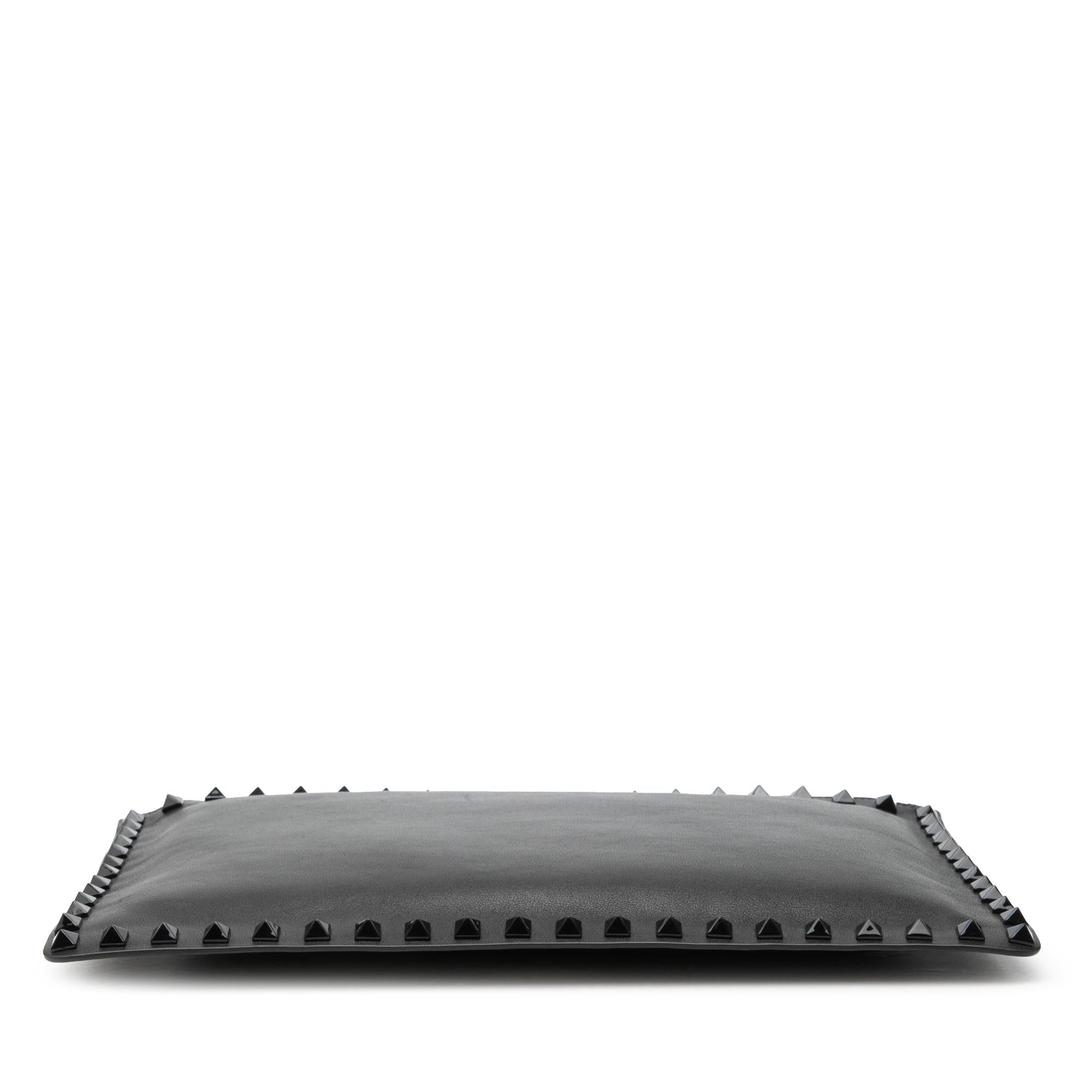 Valentino Leather Rockstud Clutch
