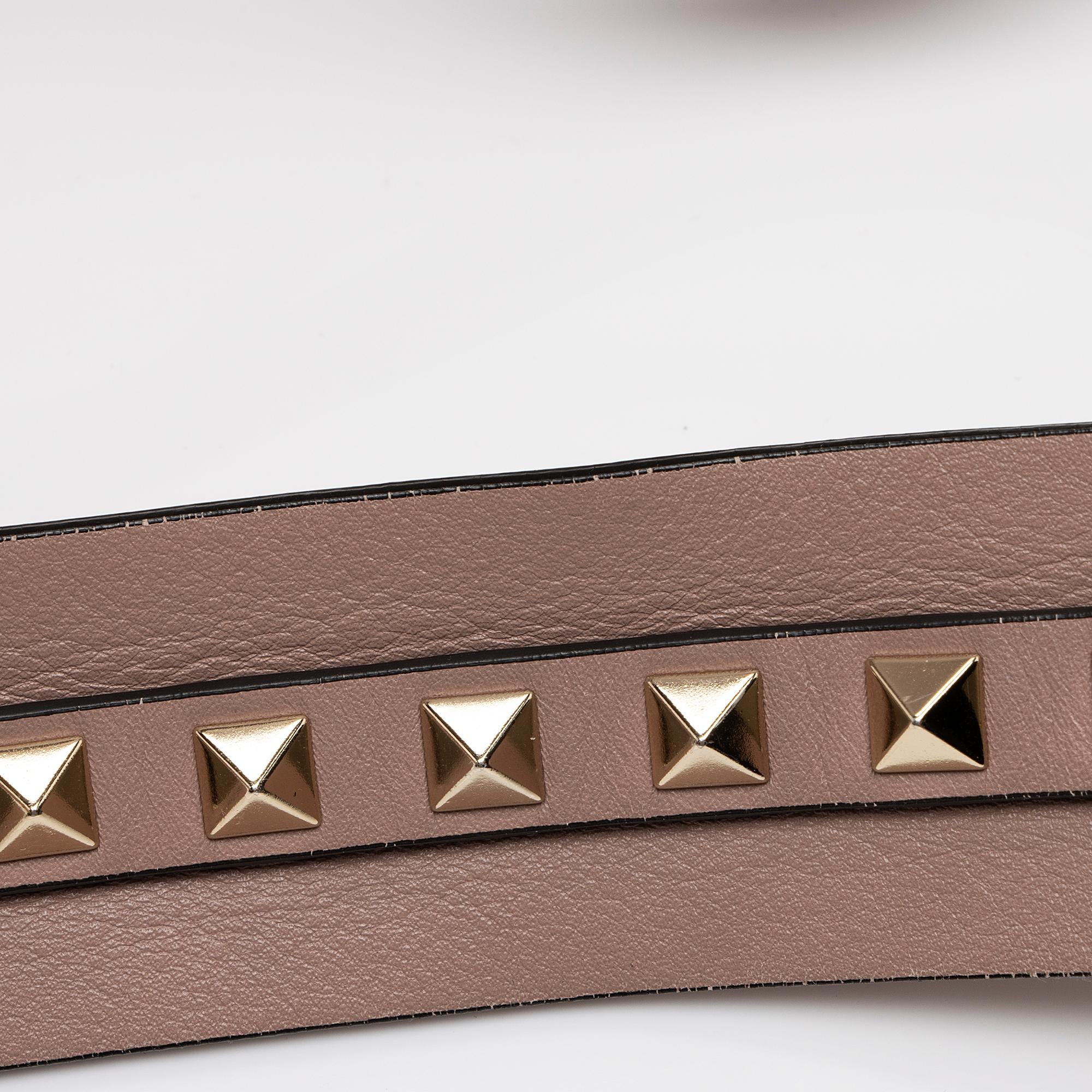 Valentino Leather Rockstud Convertible Shoulder Bag (SHF-TAm8sS)