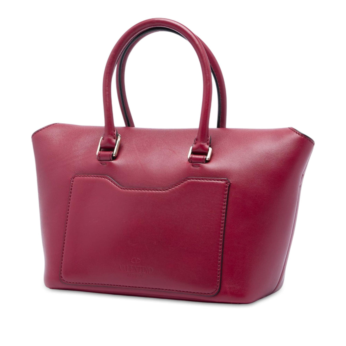 Valentino Leather Rockstud Demilune Satchel