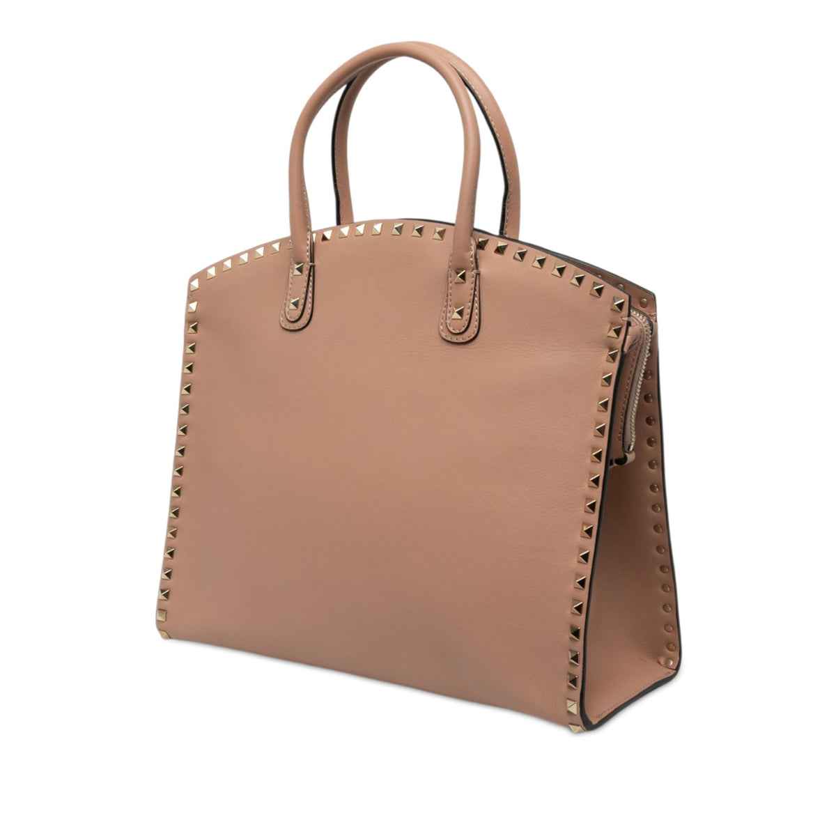 Valentino Leather Rockstud Dome Shopper Satchel