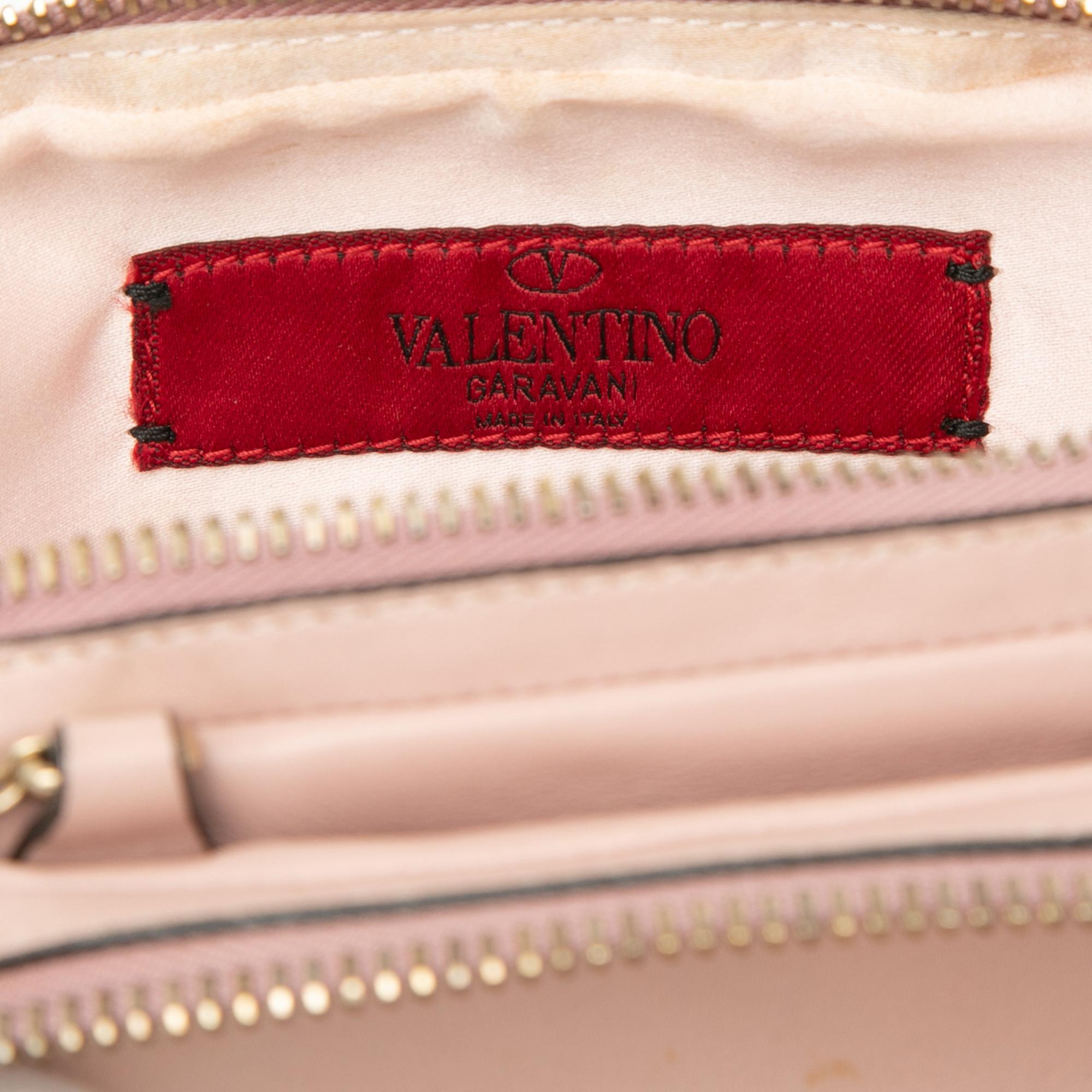 Valentino Leather Rockstud Double Zip Crossbody