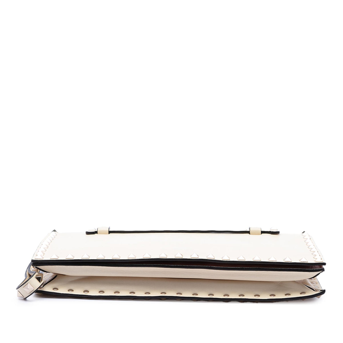 Valentino Leather Rockstud Flap Clutch