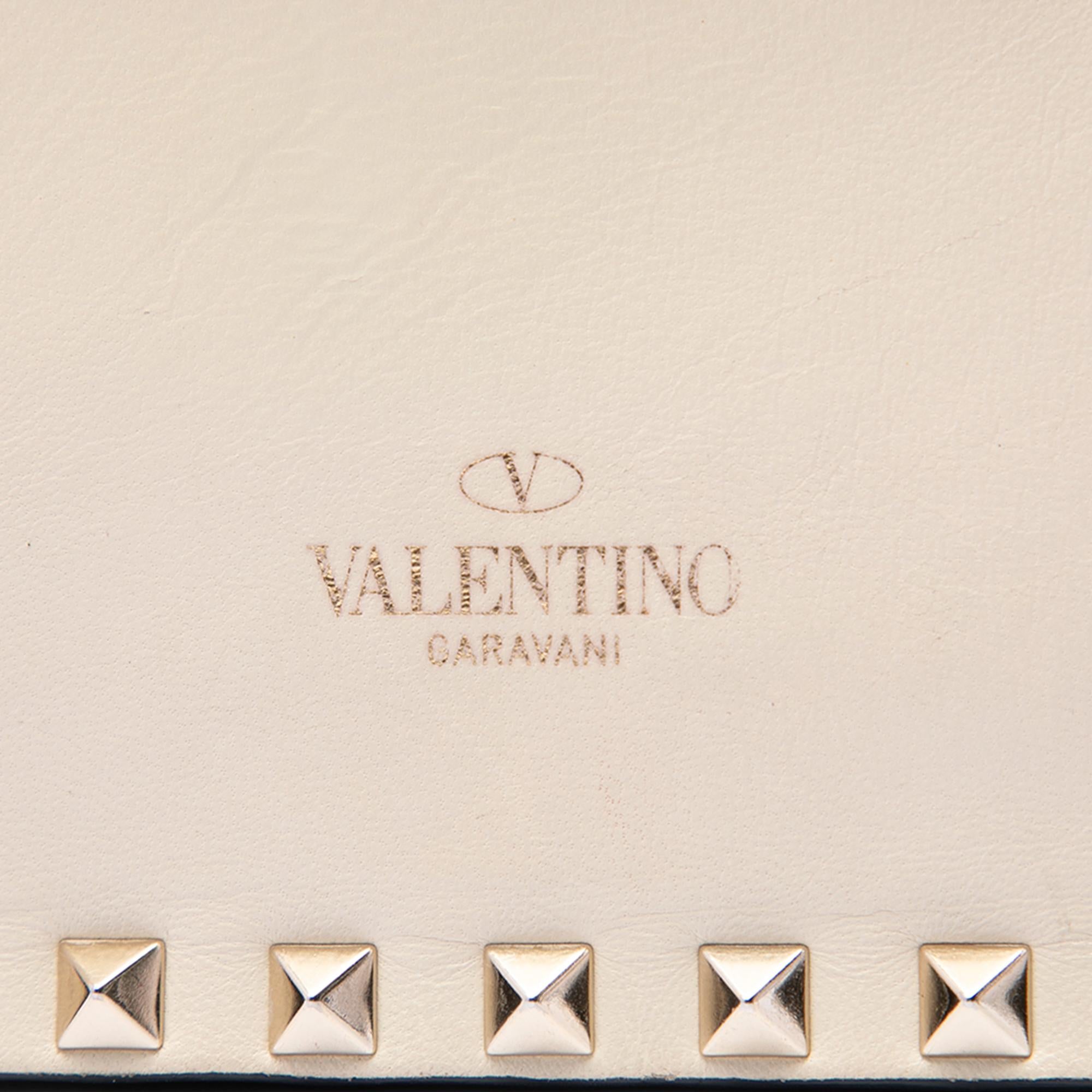 Valentino Leather Rockstud Flap Clutch