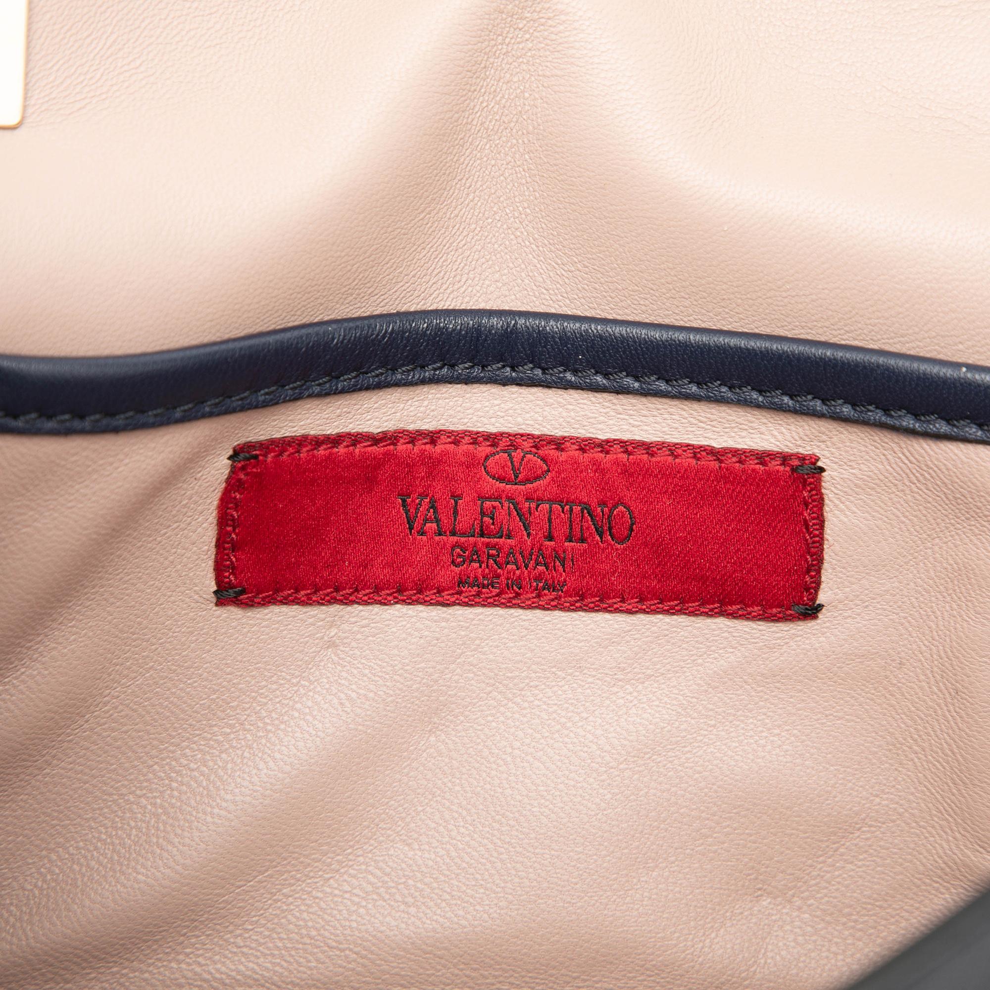 Valentino Leather Rockstud Flap Satchel